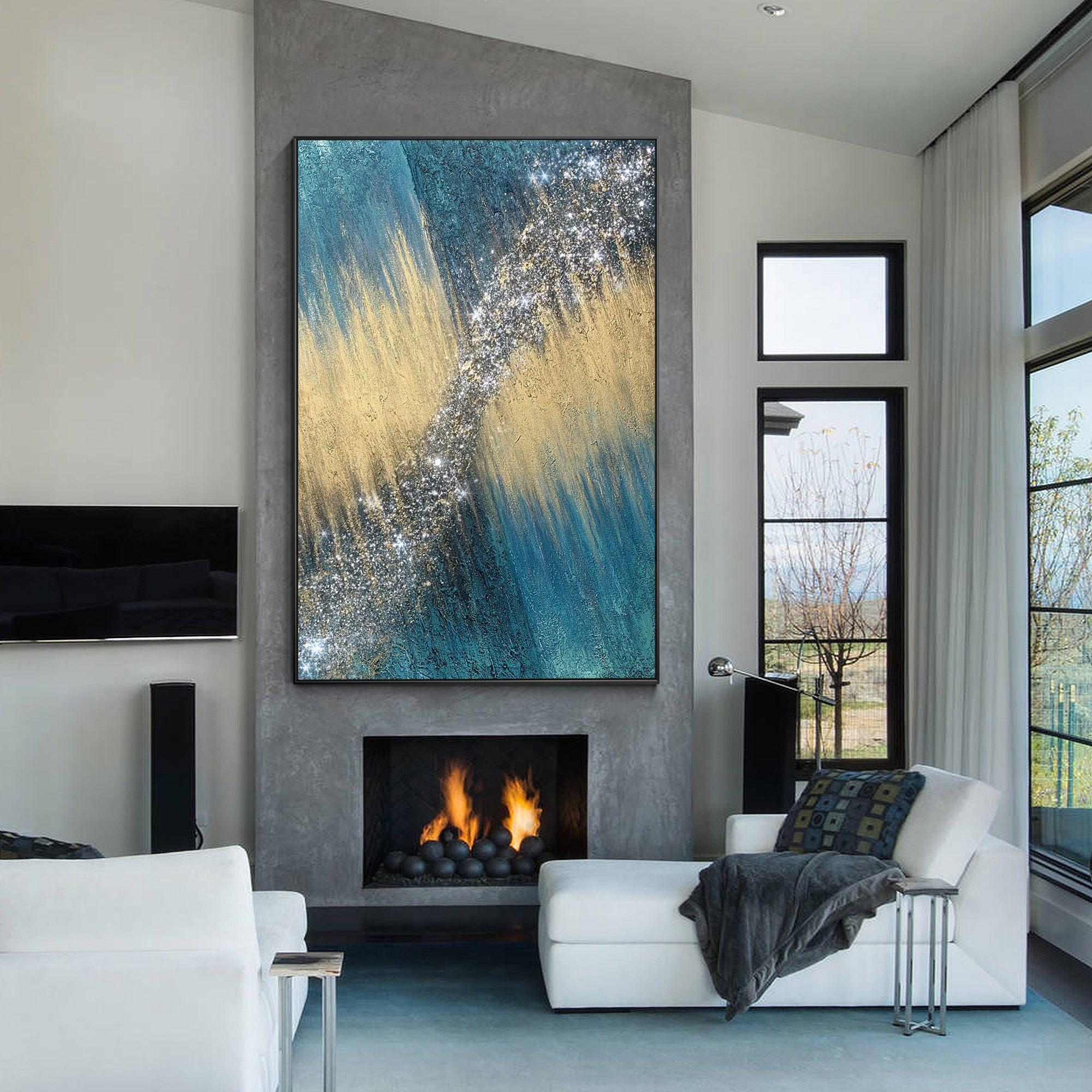 Paintings On Canvas Shiny Room Decor