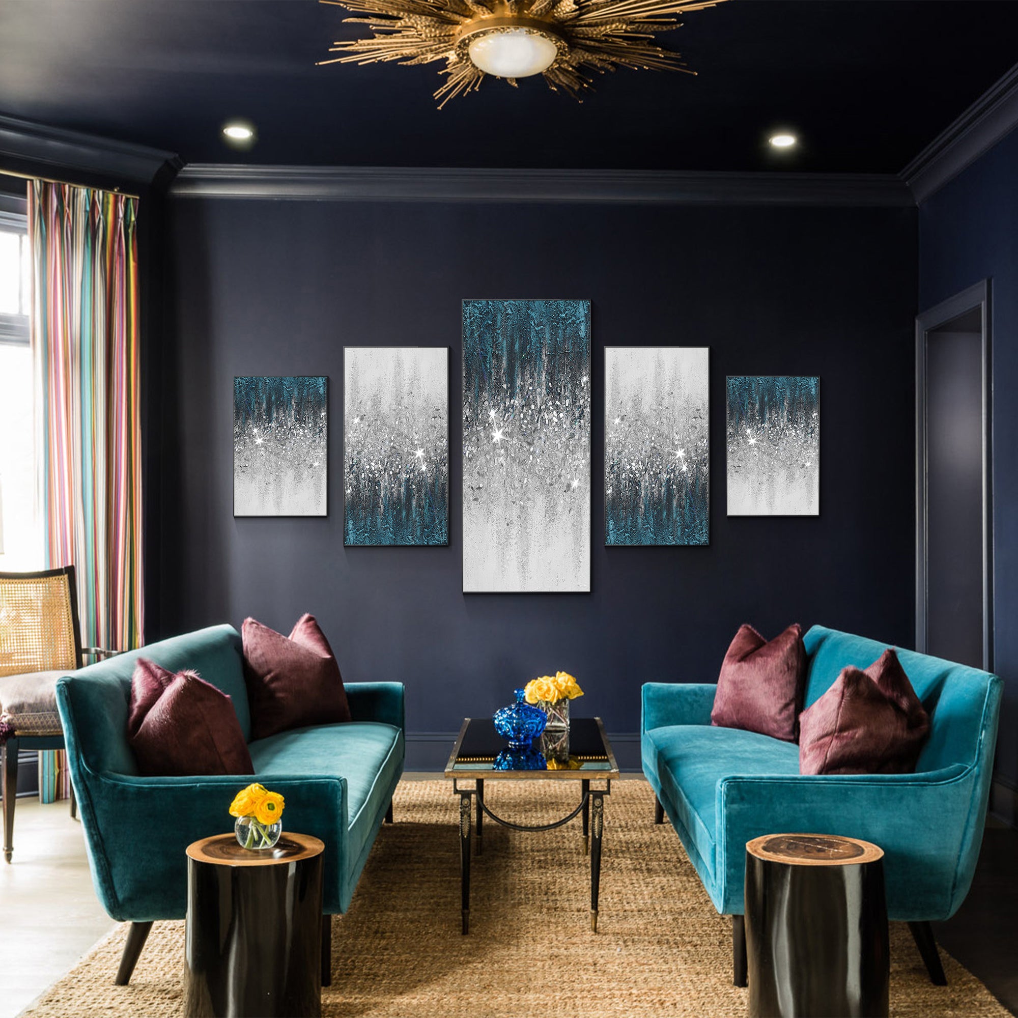 Paintings On Canvas Shiny Room Decor