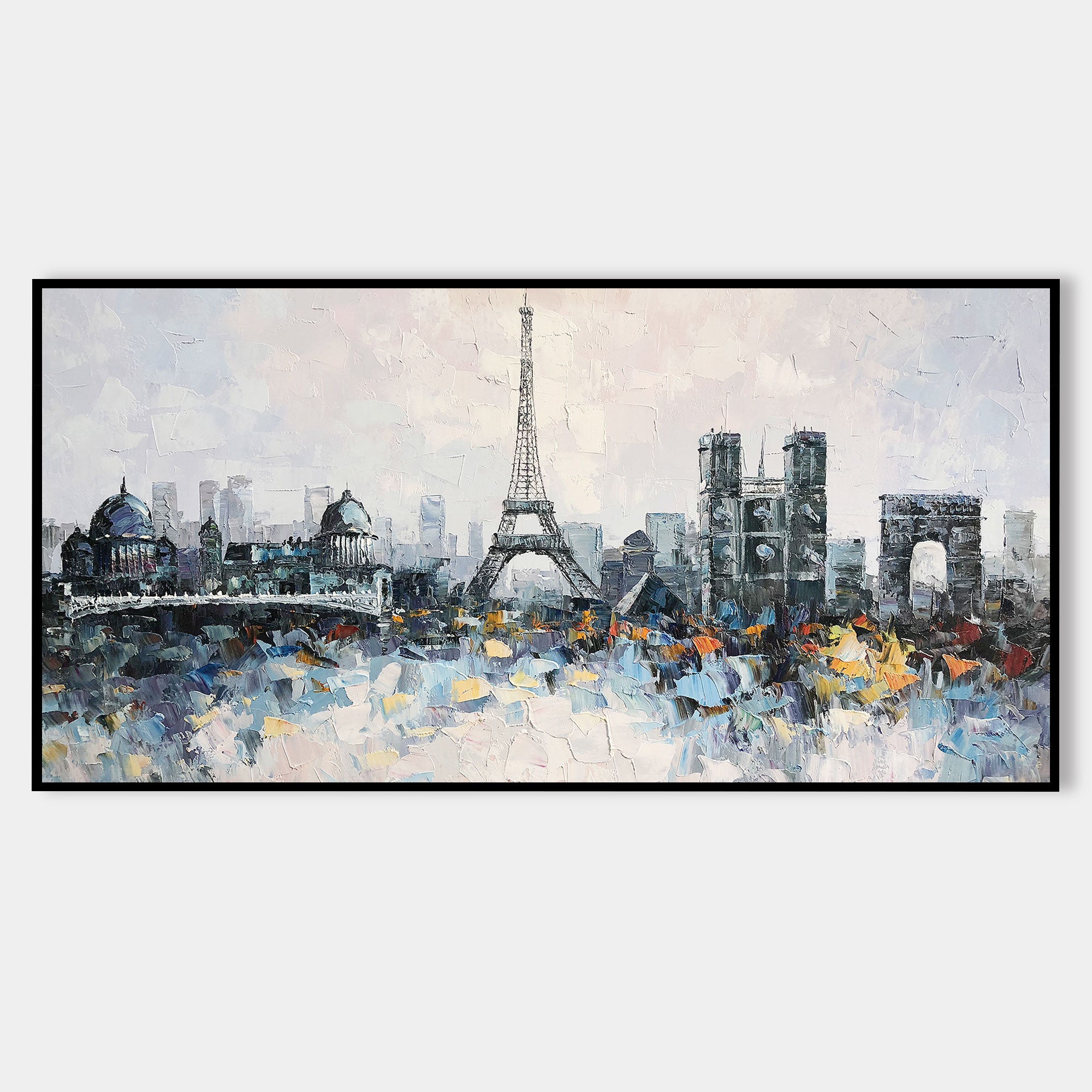 Eiffel Tower cityscape skyline  Painting