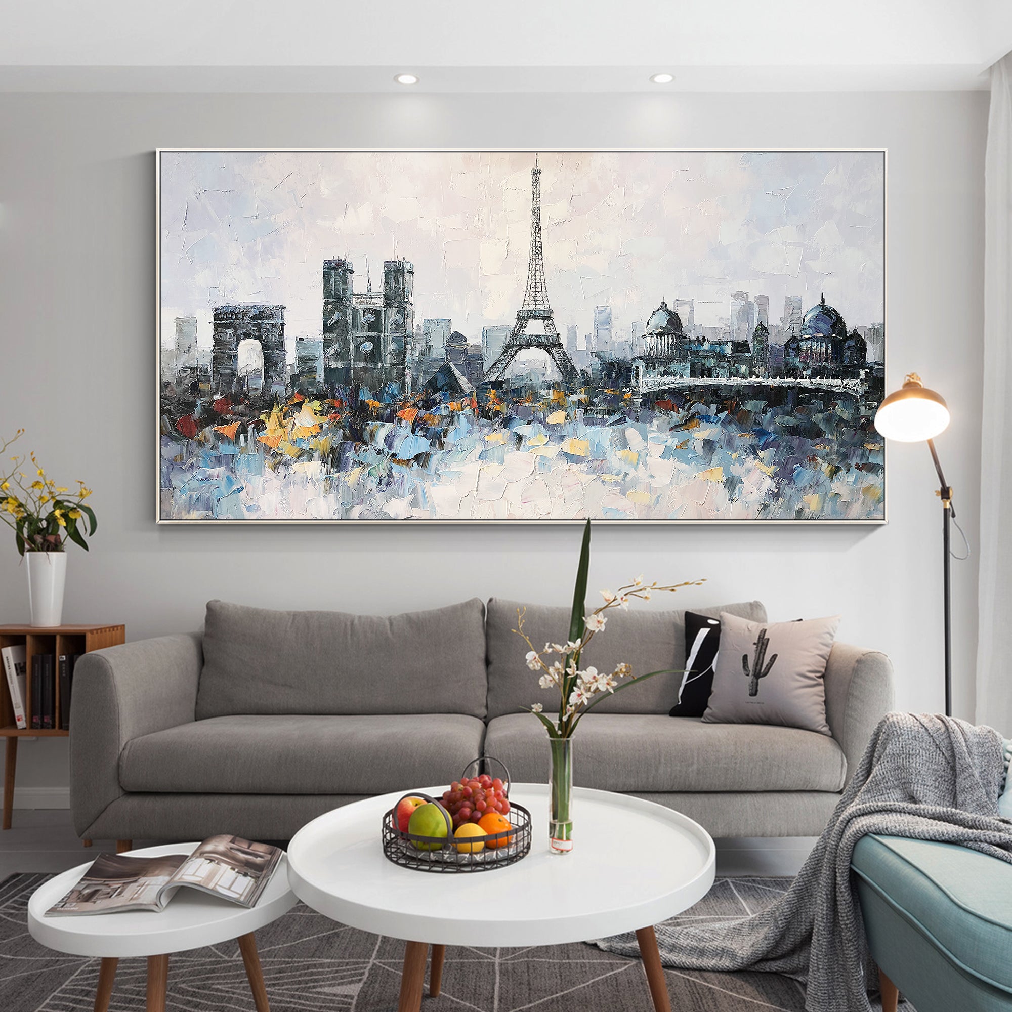 Eiffel Tower cityscape skyline  Painting