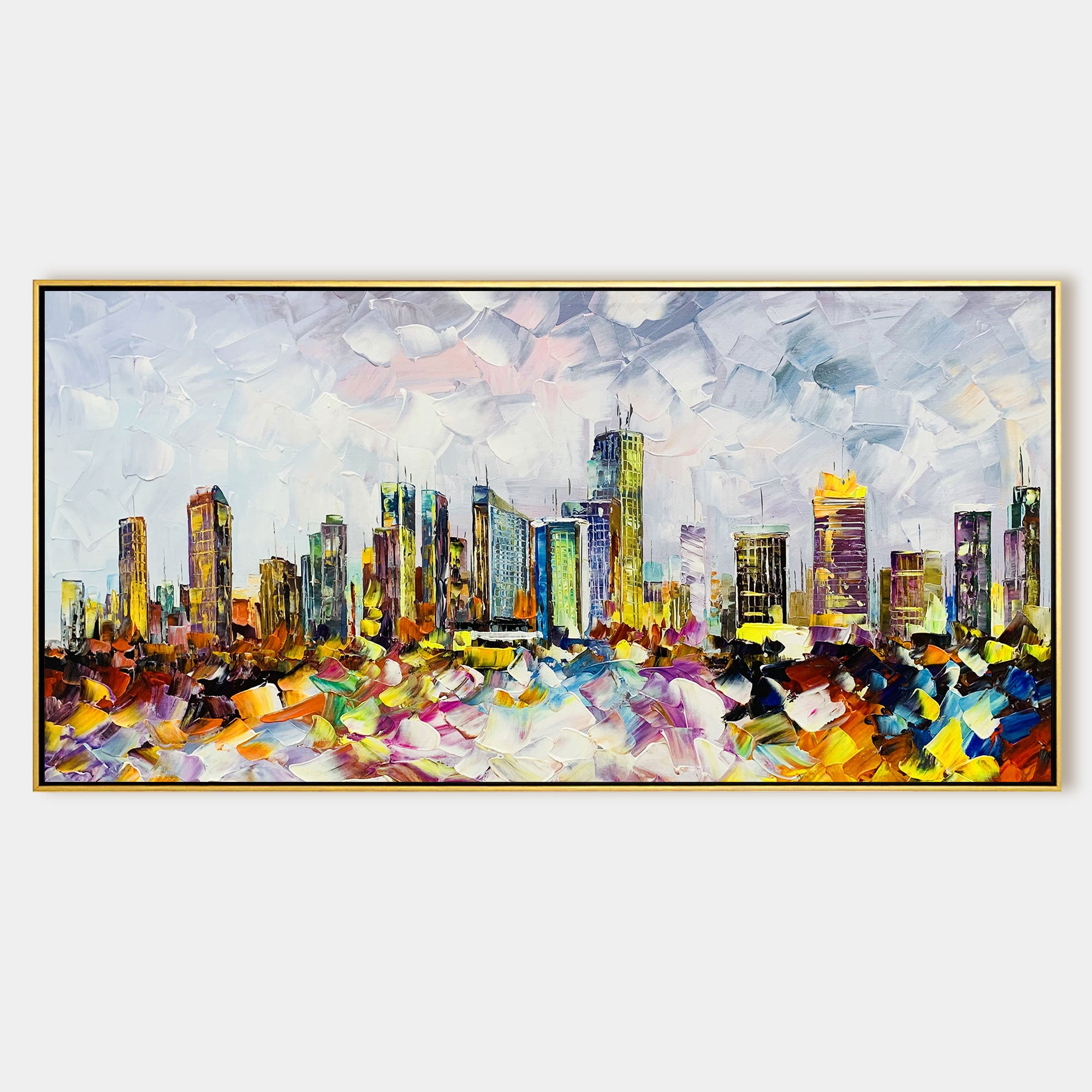 Philadelphia skyline  oil painting