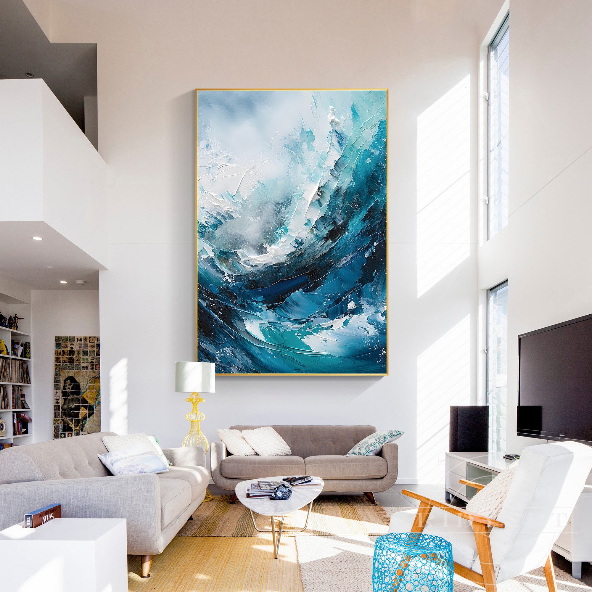 Premium Textured Teal Blue Art – Adds Depth and Style to Any Room