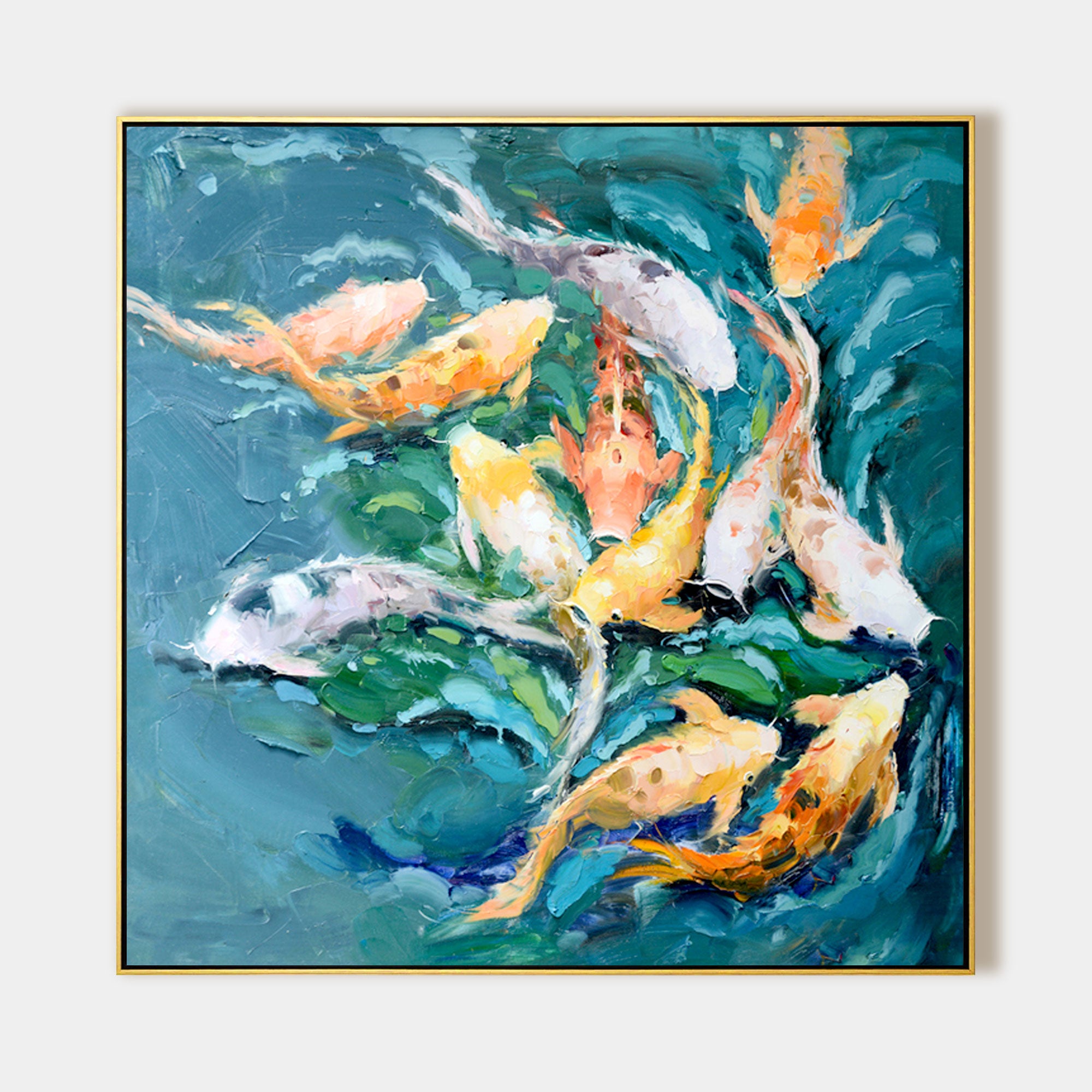 Colorful KOI Fish Feng shui painting