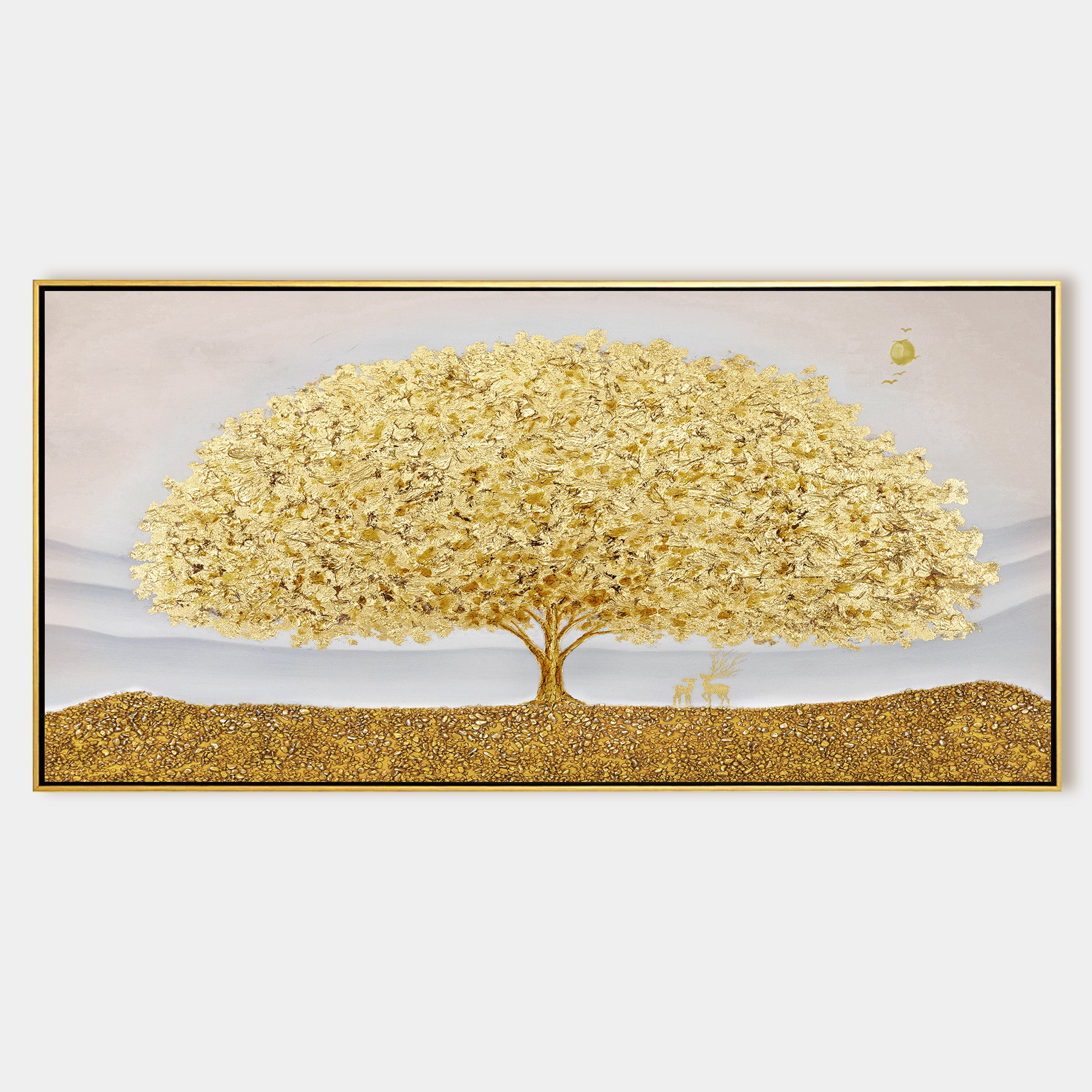 Gold Tree Painting horizontal wall art