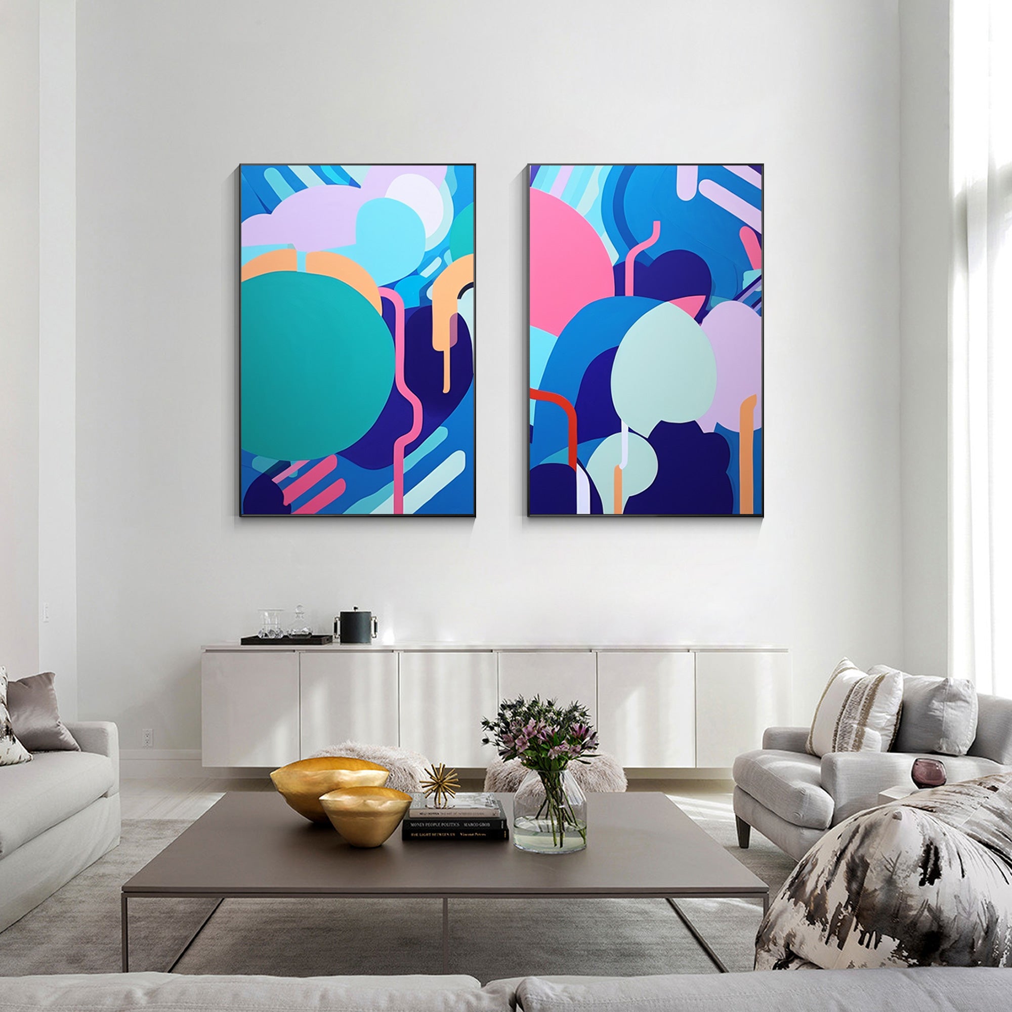 Set of 2 Graffiti Pop Art Painting