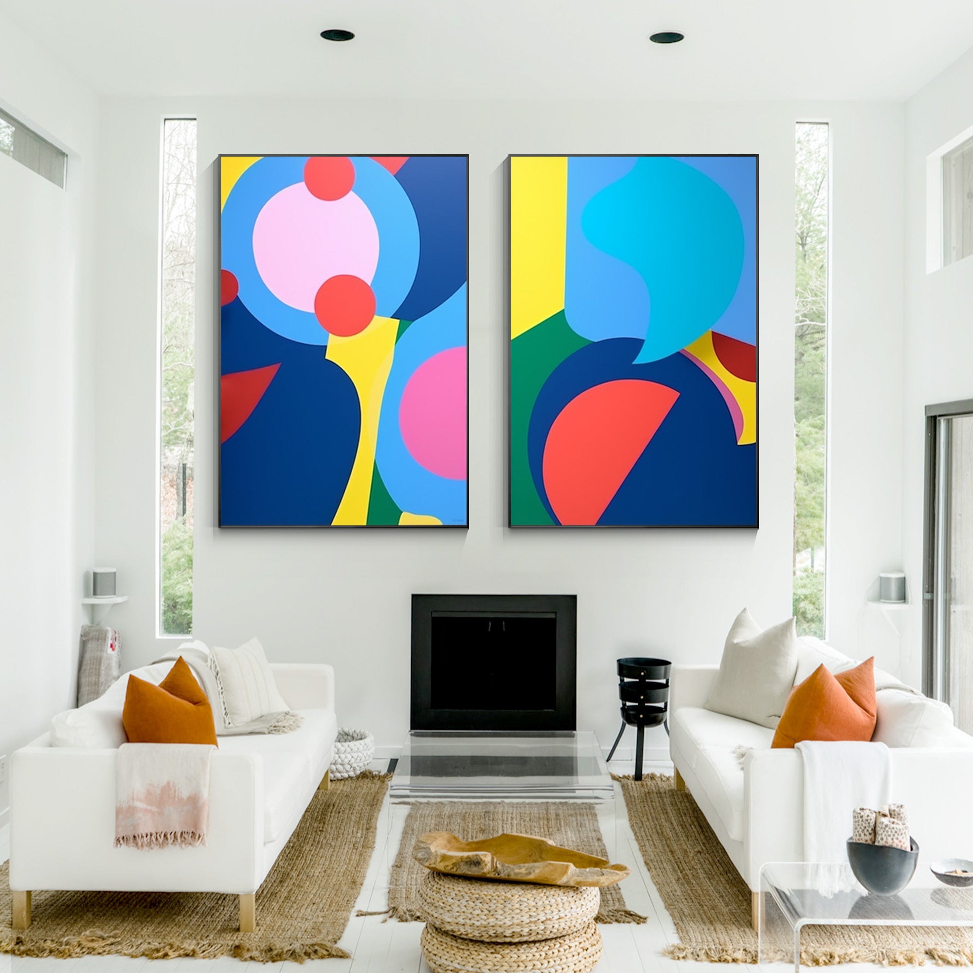 Set of 2 Graffiti Pop Art Painting