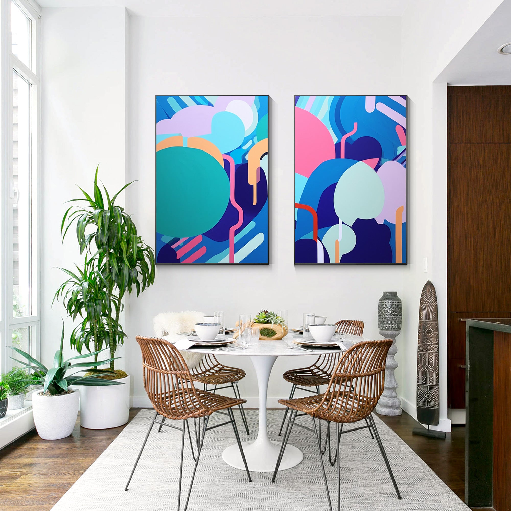 Set of 2 Graffiti Pop Art Painting