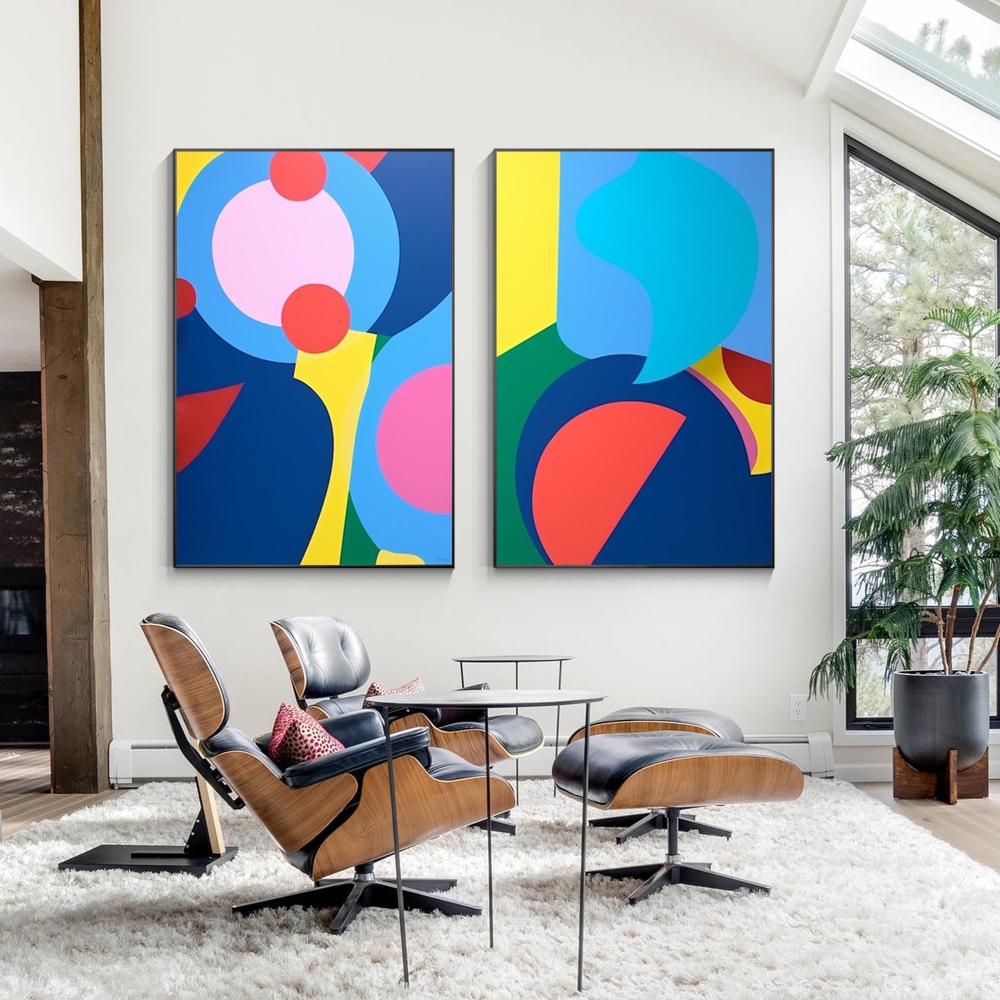 Set of 2 Graffiti Pop Art Painting