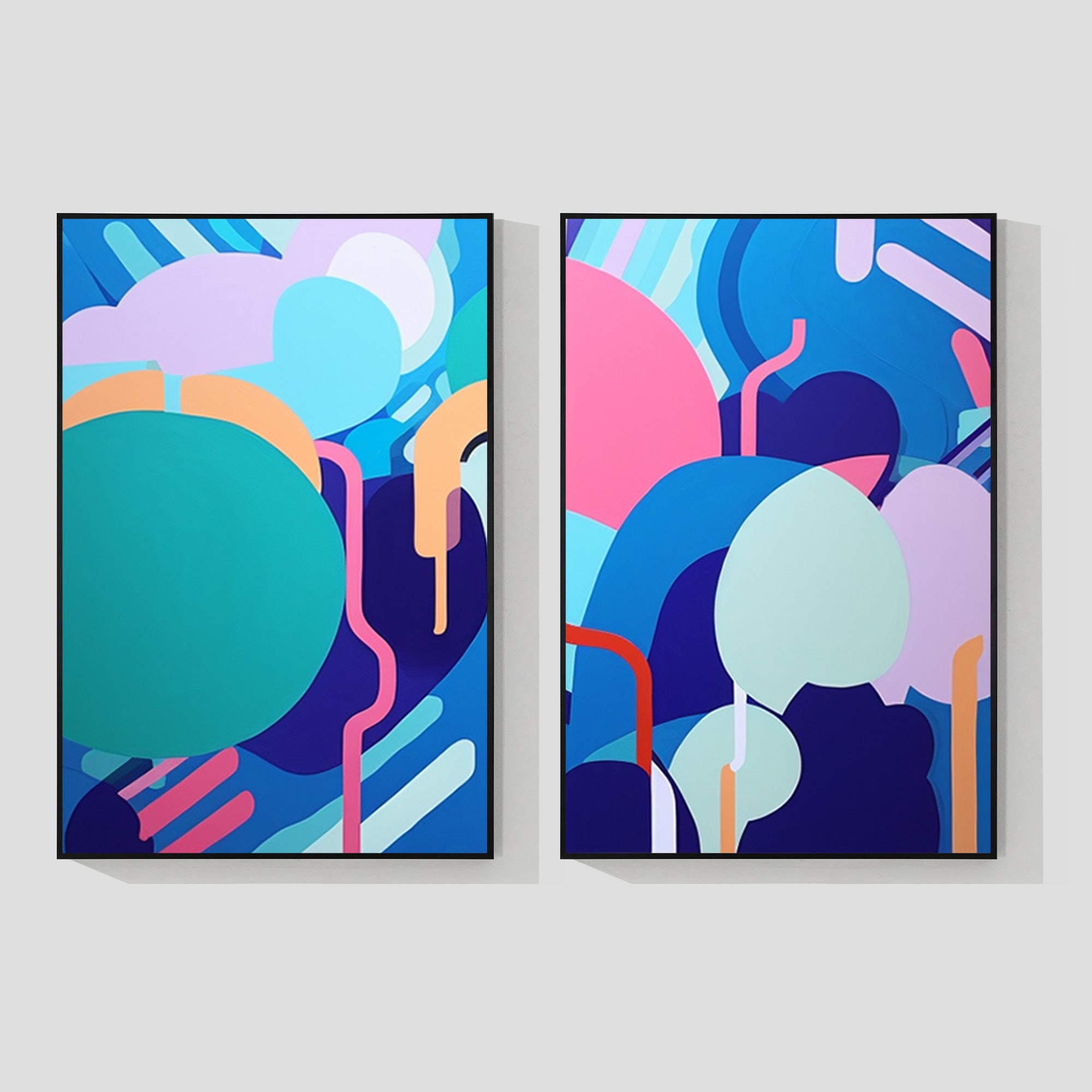 Set of 2 Graffiti Pop Art Painting