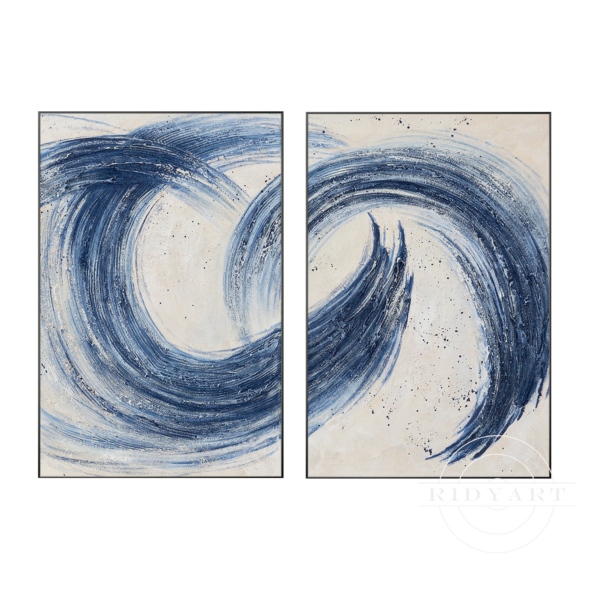 Set of 2 textured Art