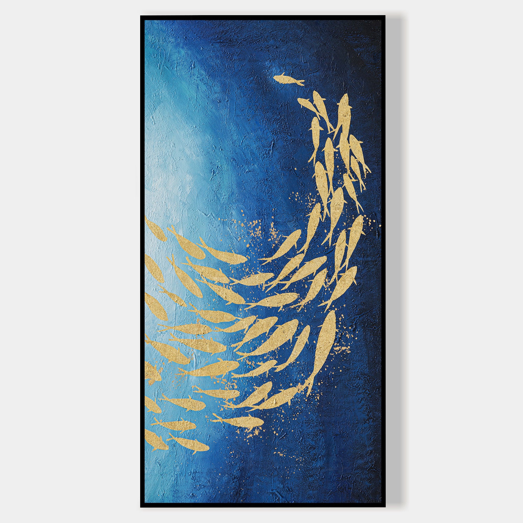 Blue School Of Fish Oil Painting