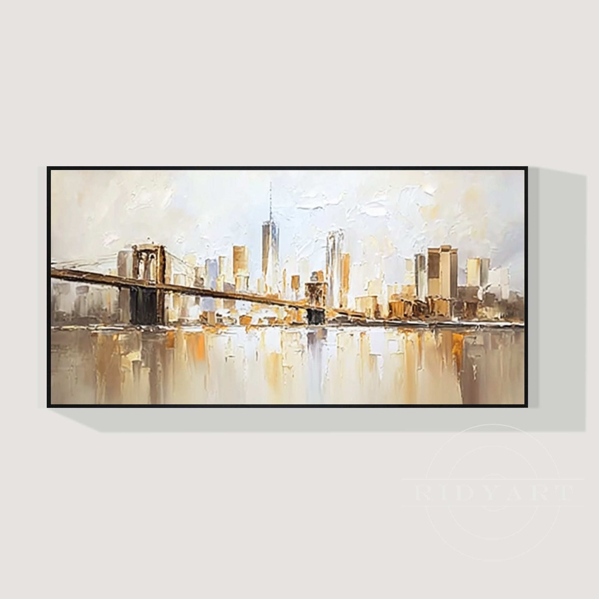 san francisco skyline canvas beige urban decor painting