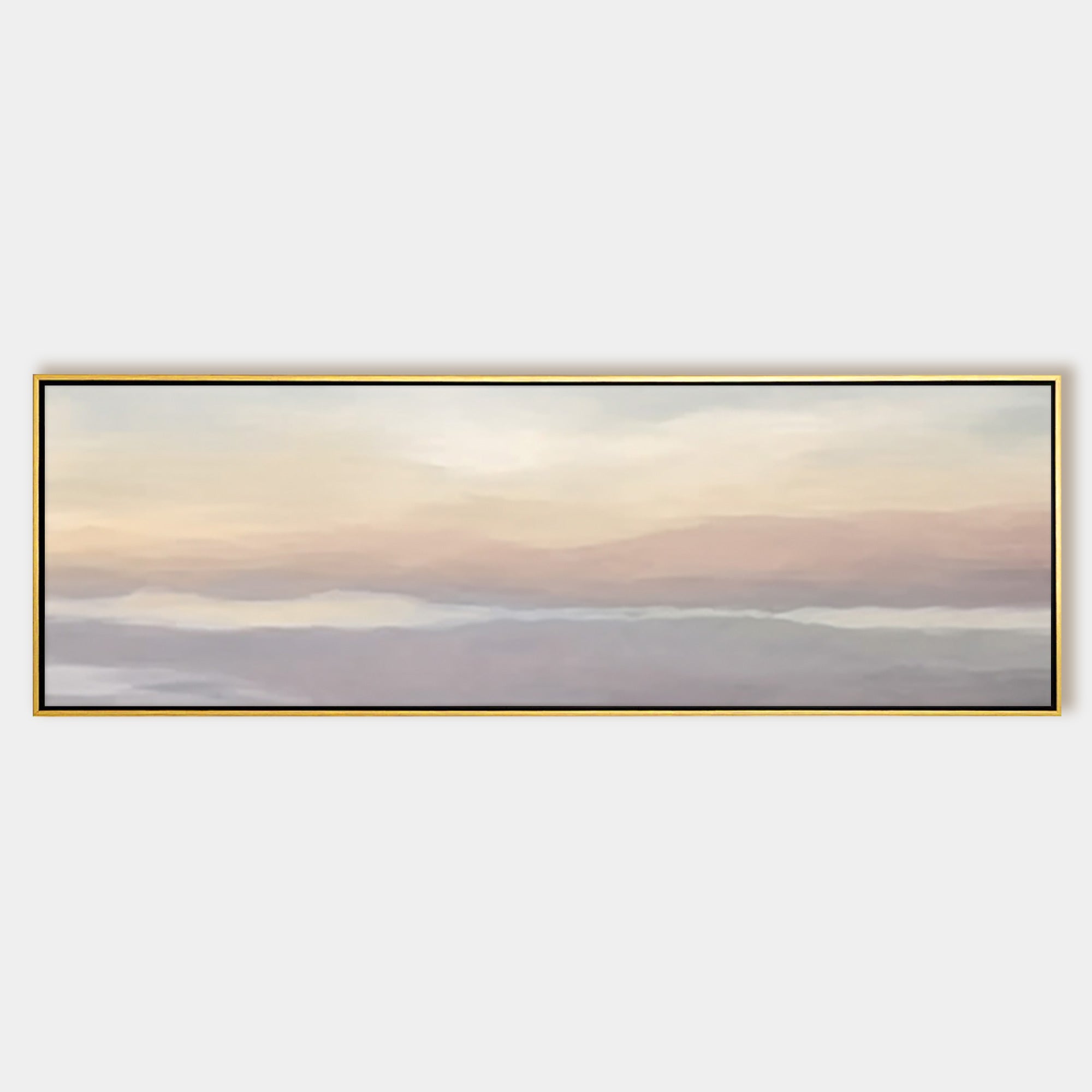 Sunrise Sea Oil Painting Long Horizontal Wall Art