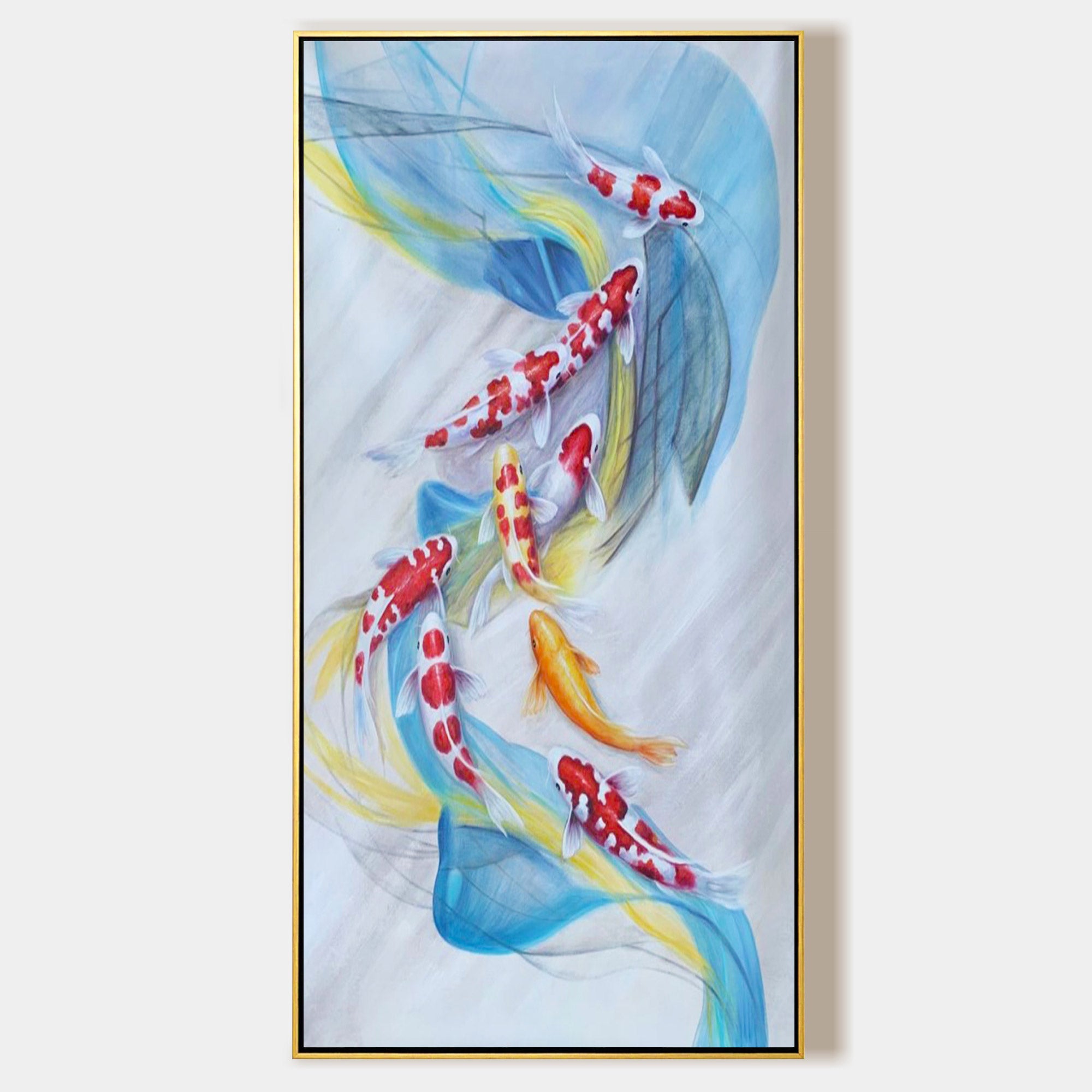 Lucky KOI Fish Swimming Painting