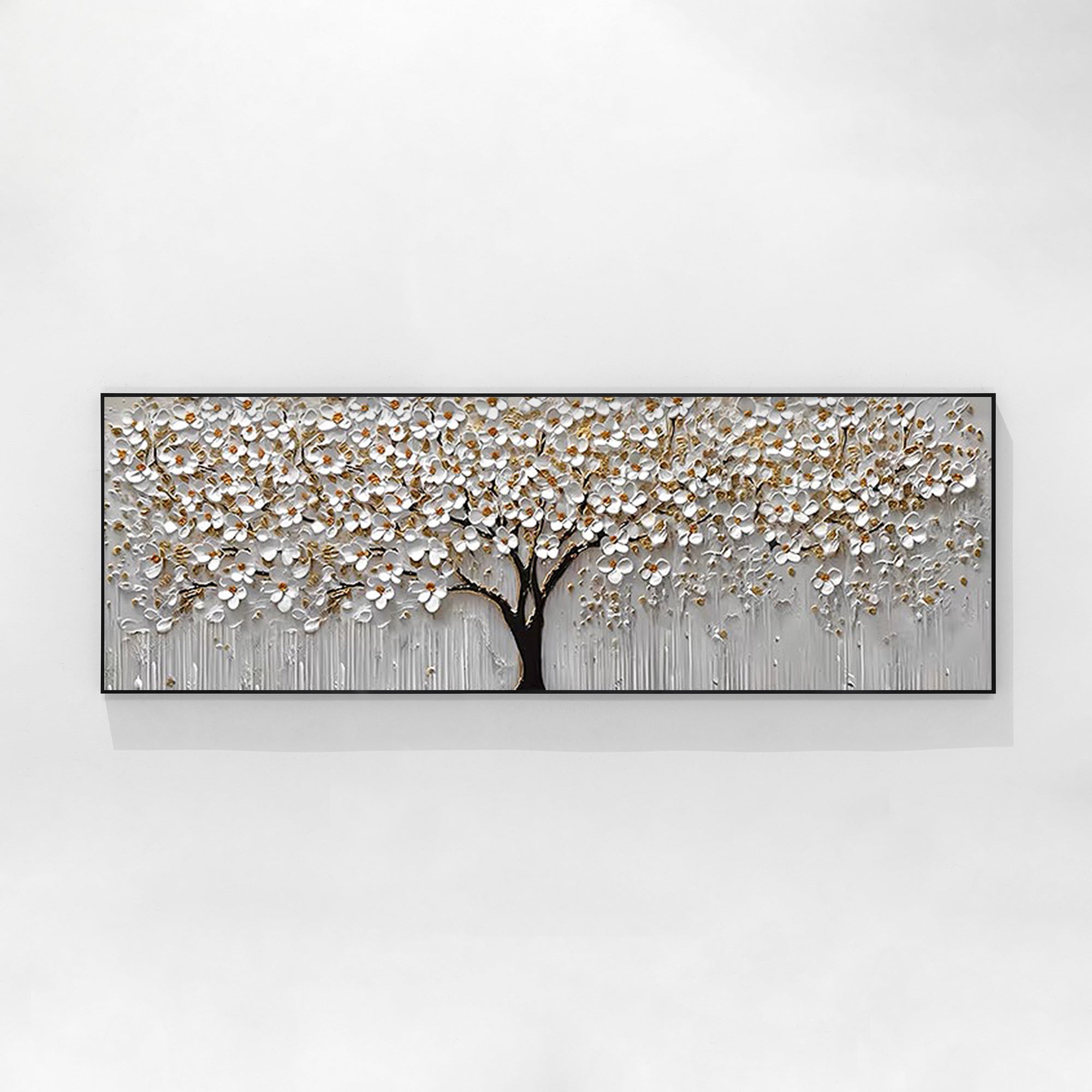 Tree Flowers Texture Wall Art