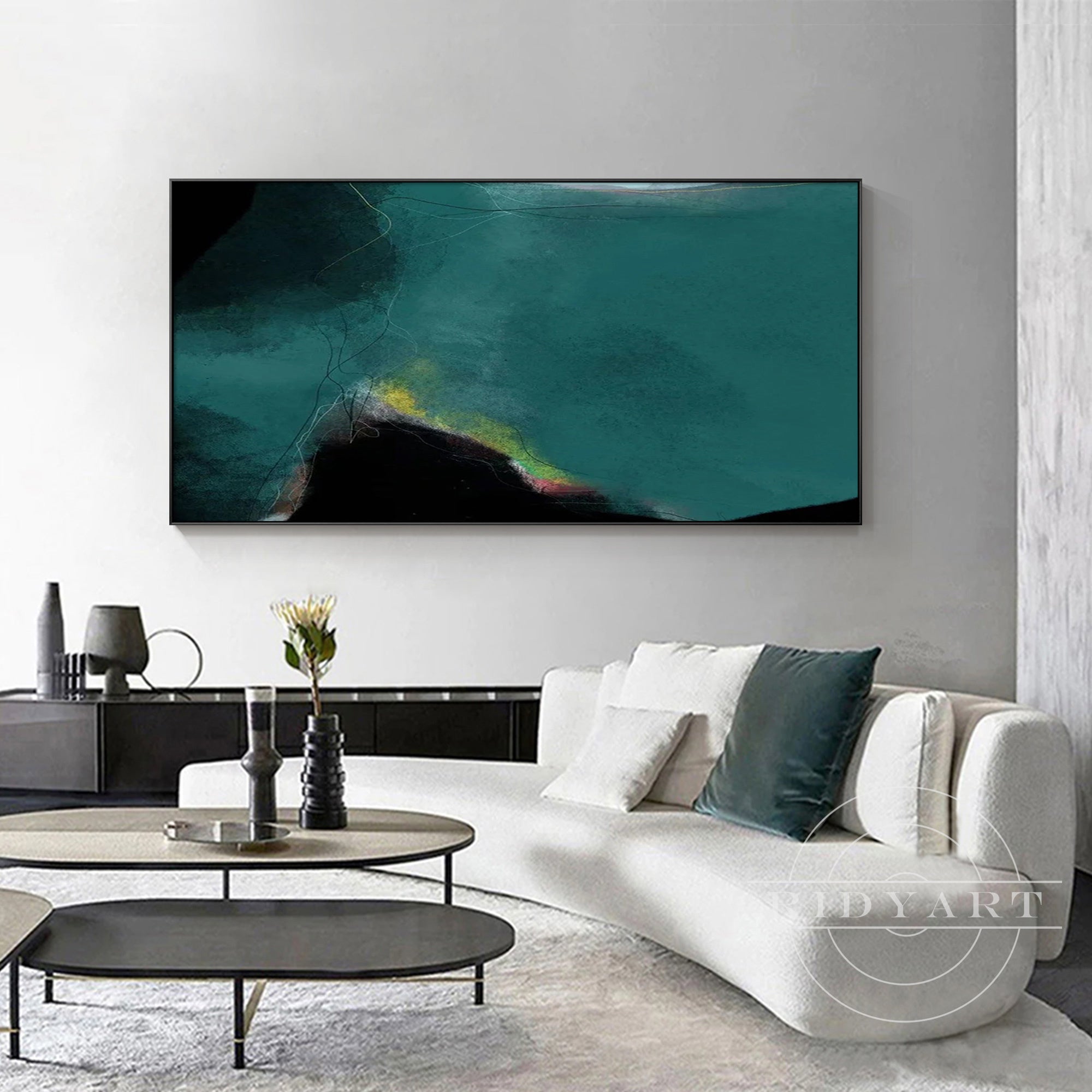 Versatile abstract reef art for bedroom, living room, or entryway