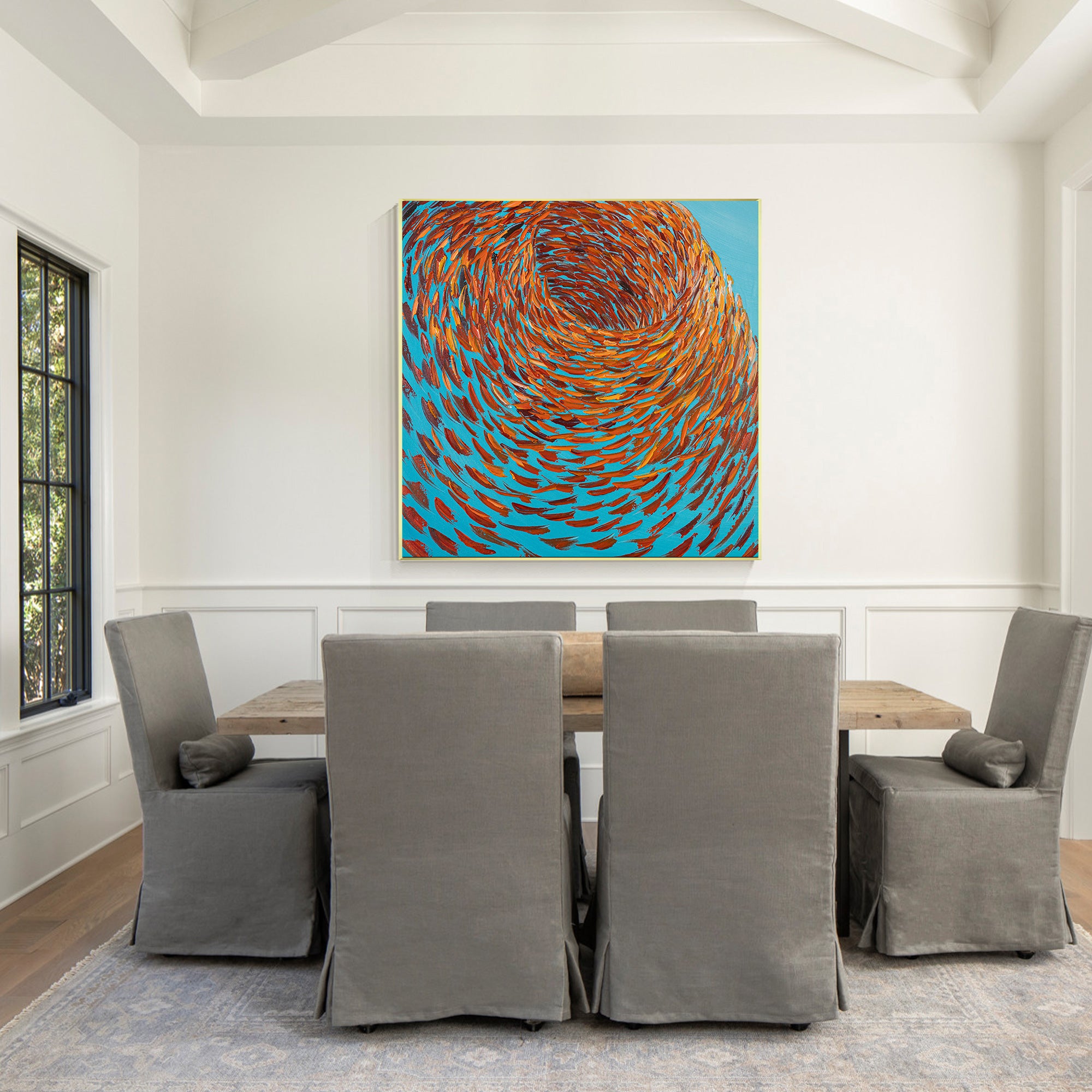 Vibrant Abstract Oil Painting/ Bring Nature's Beauty Indoors