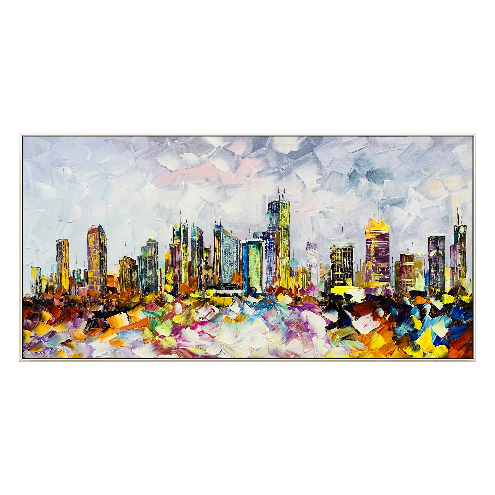 Philadelphia skyline  oil painting