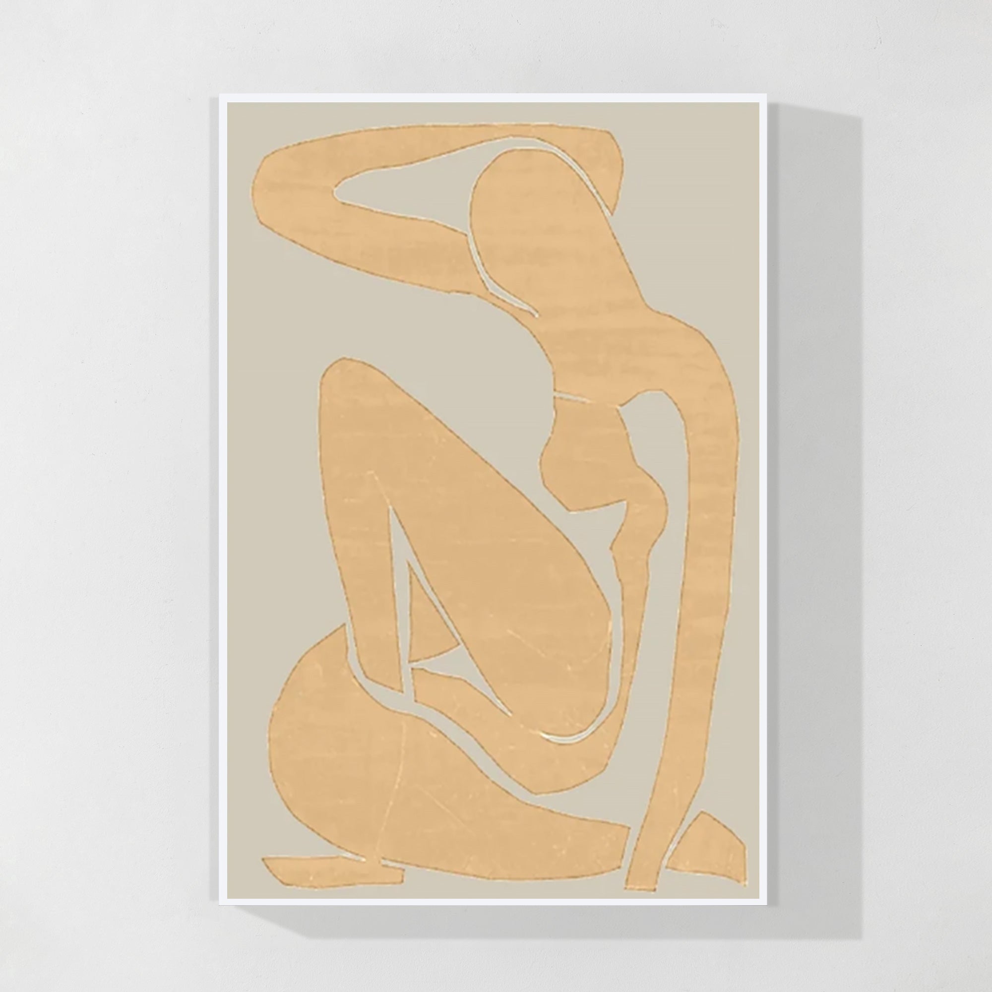 Minimalist Painting - Woman's Body, Matisse Style