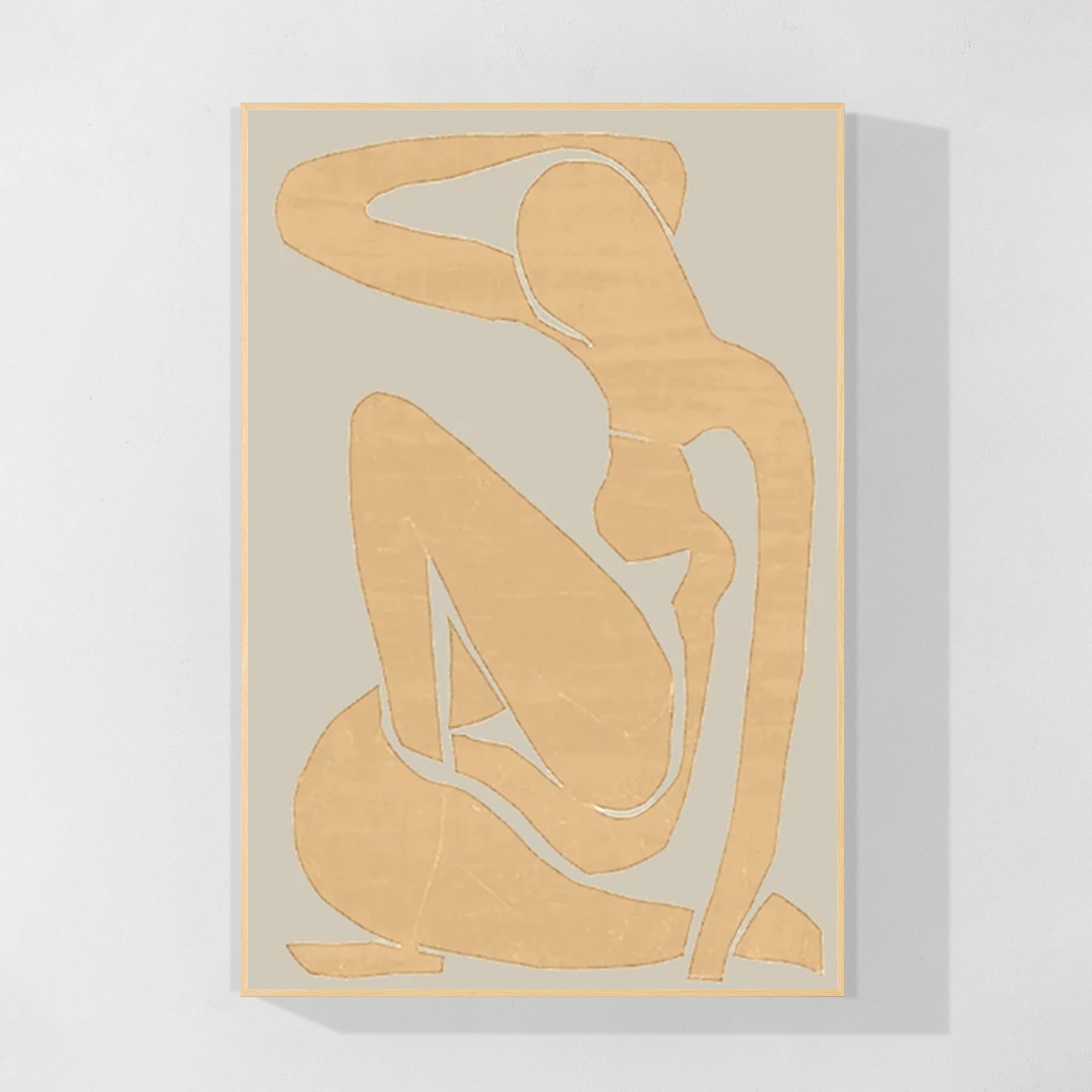 Minimalist Painting - Woman's Body, Matisse Style