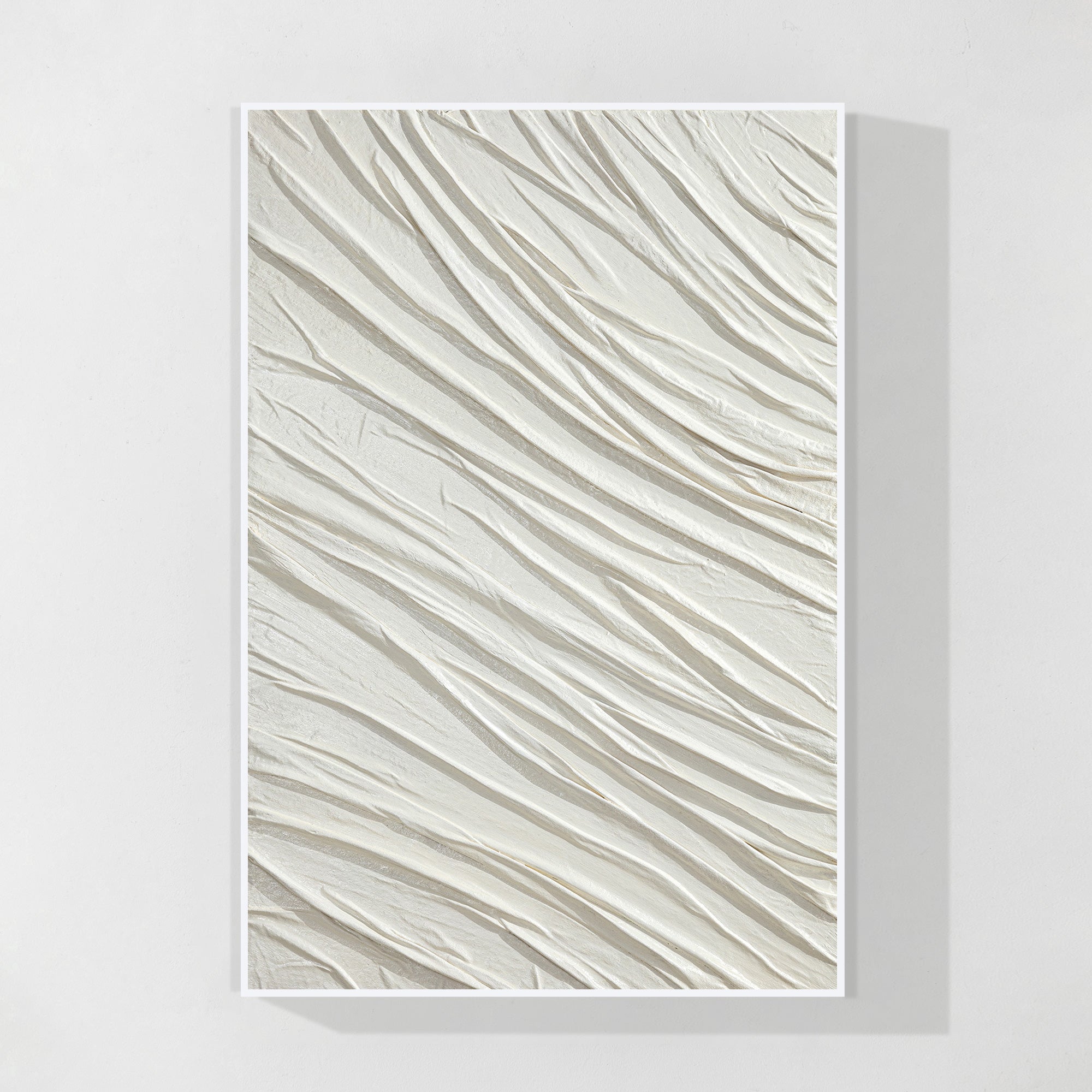 White Textured Minimalist Wall Art