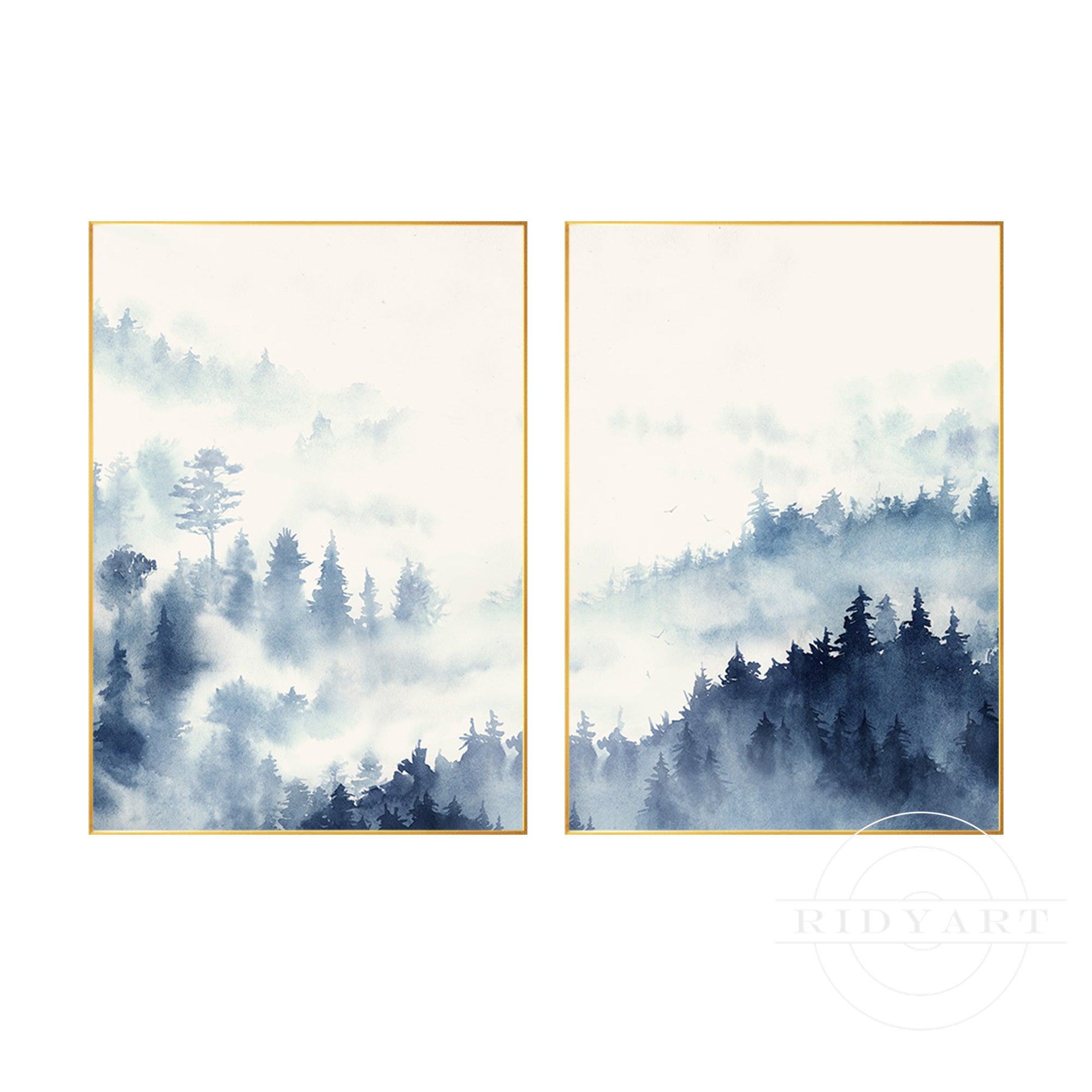 Foggy forest wall art