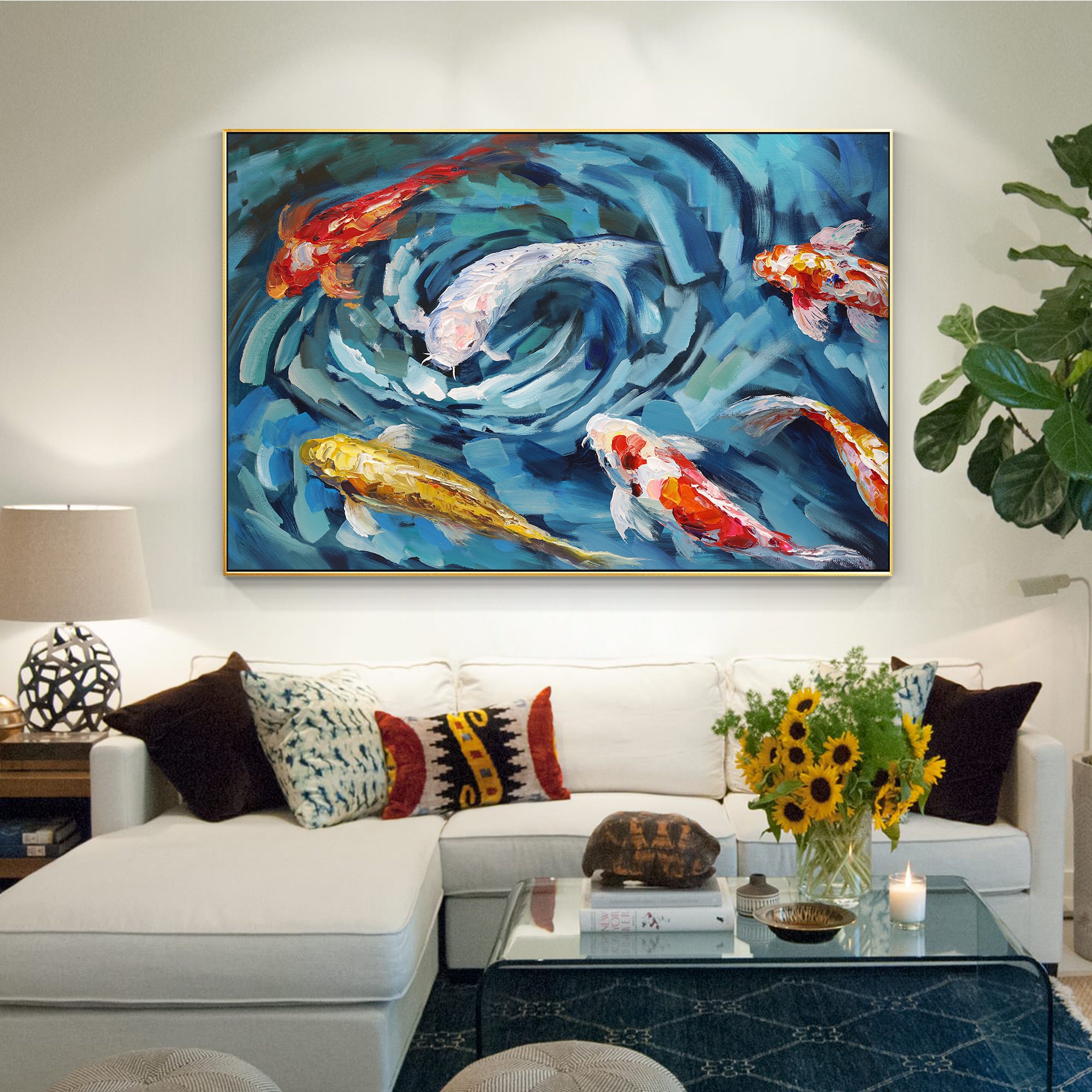 Vibrant KOI Fish Painting