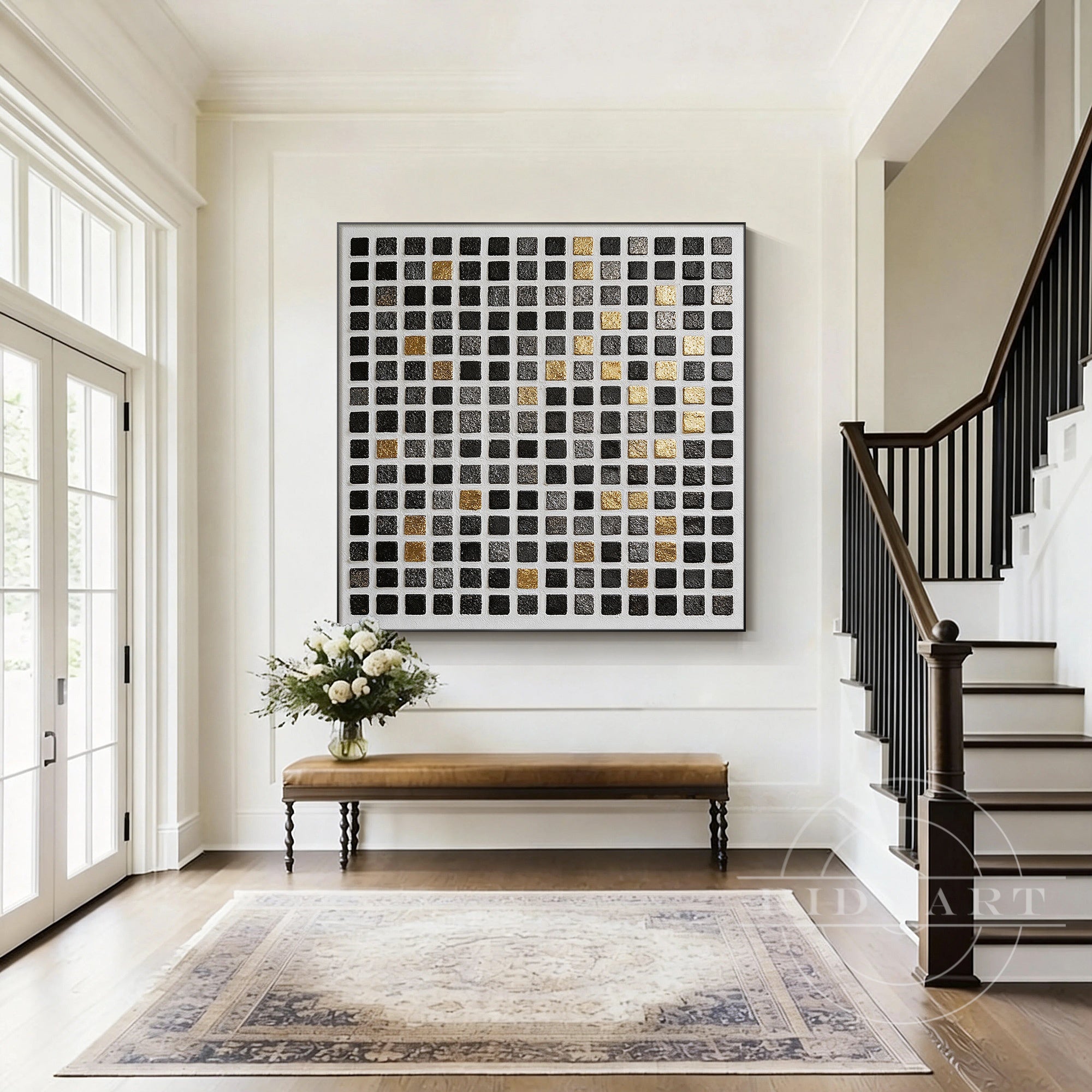 3D textured abstract canvas decor