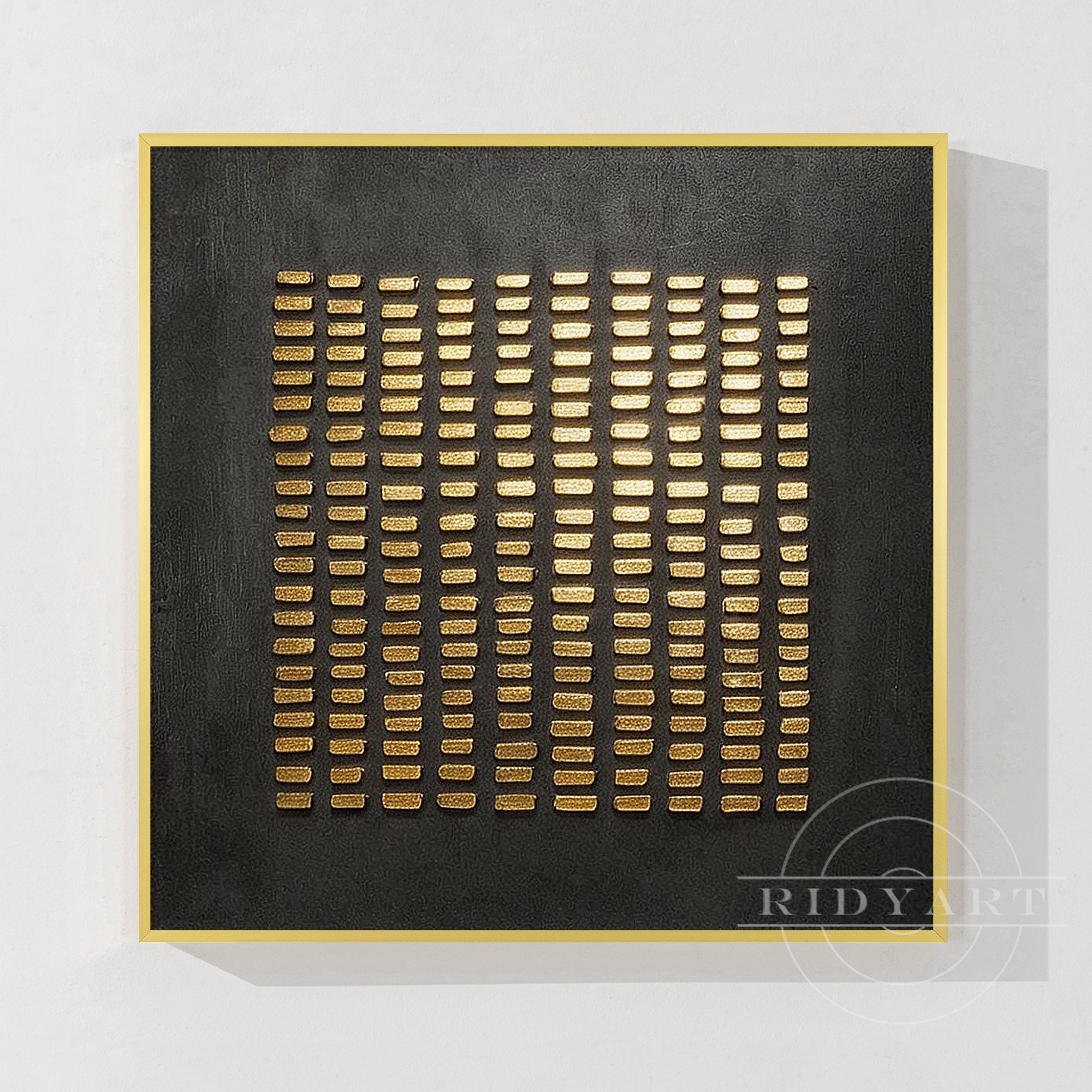 Modern black and gold wall decor
