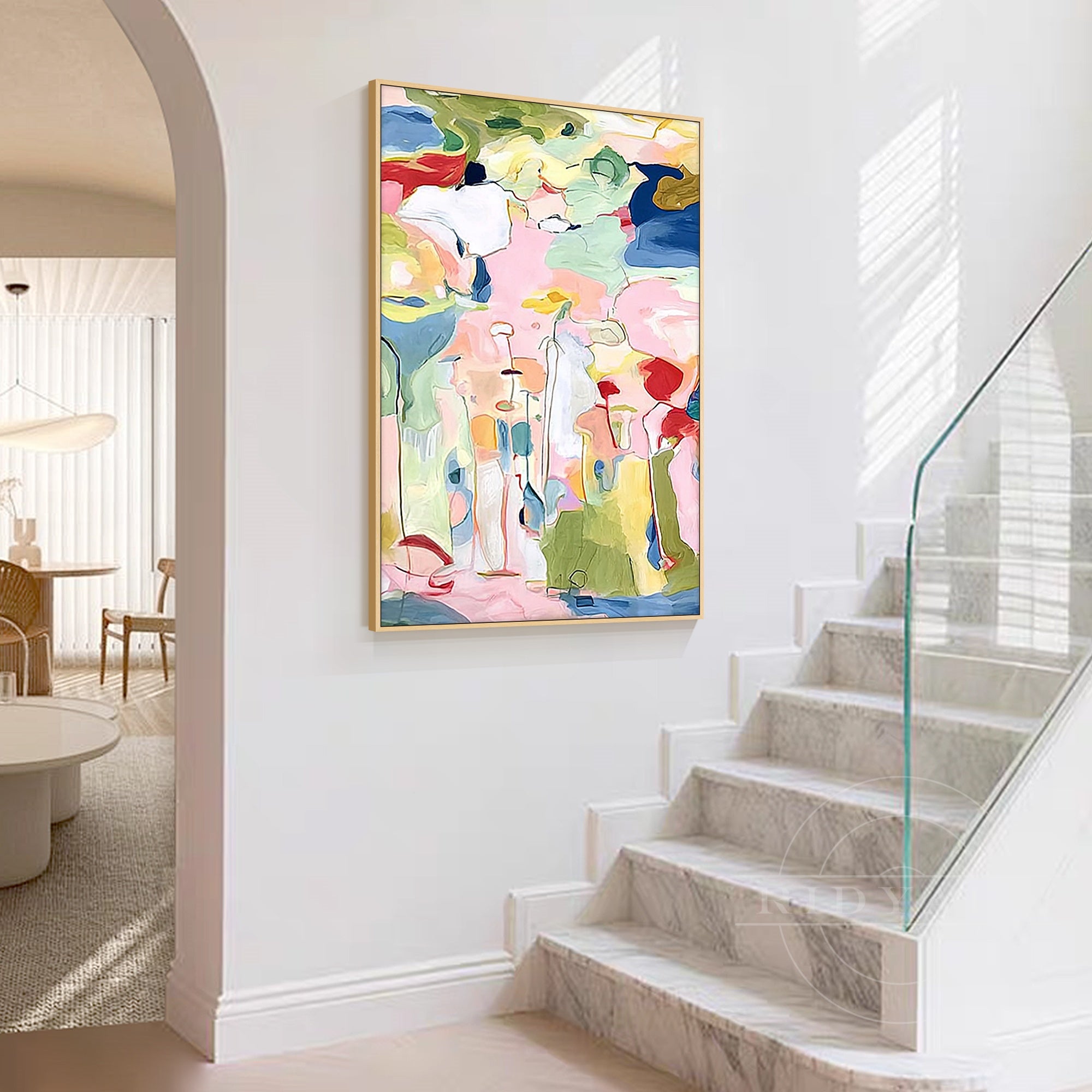 Contemporary handmade canvas painting for home decor