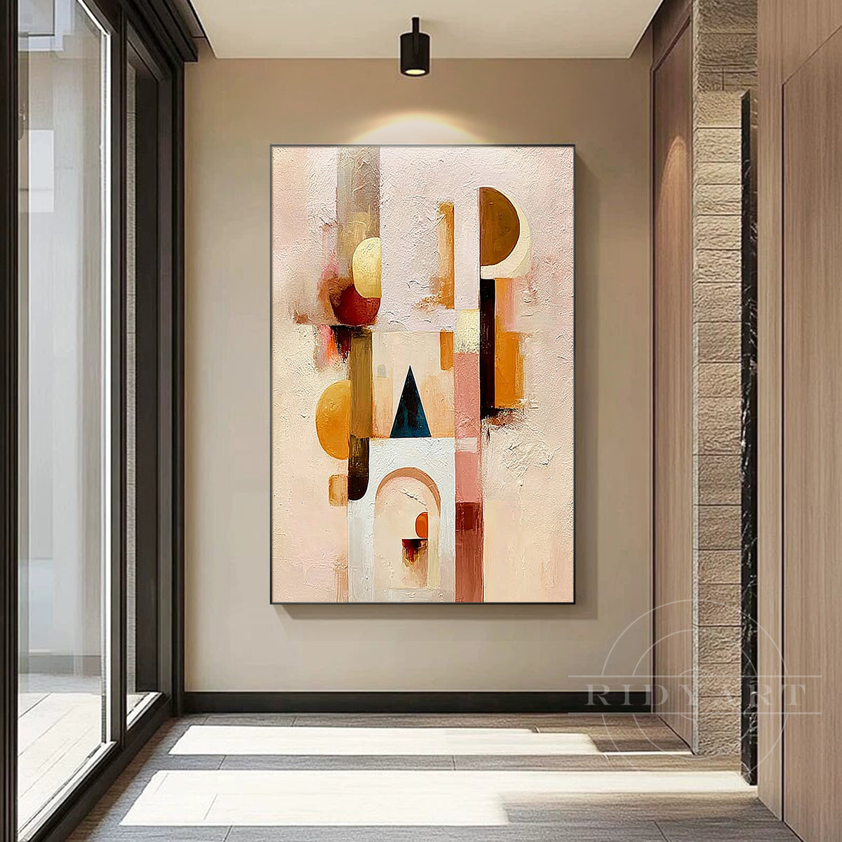 Curated home decor hand painted abstract.