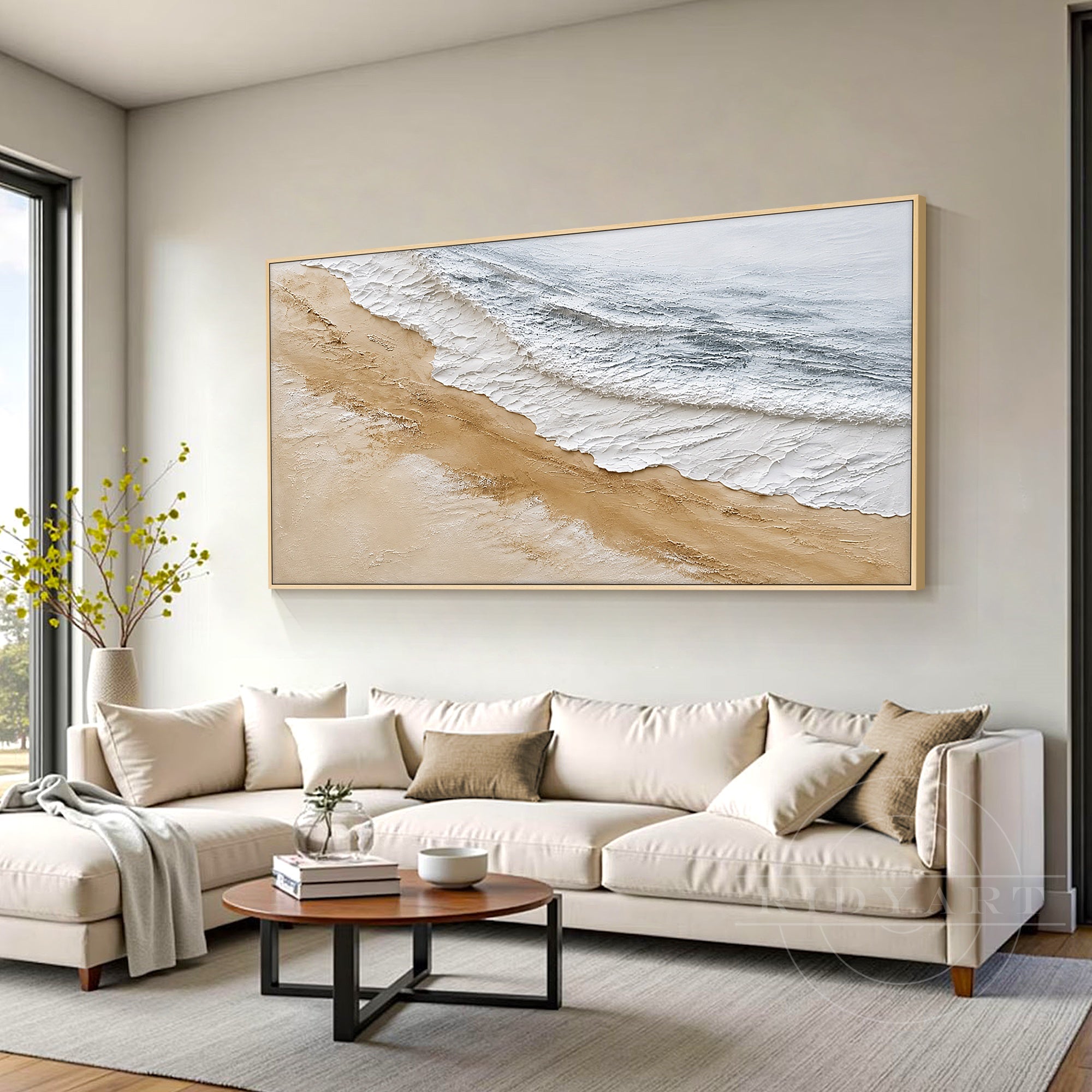 3D beach wave canvas painting