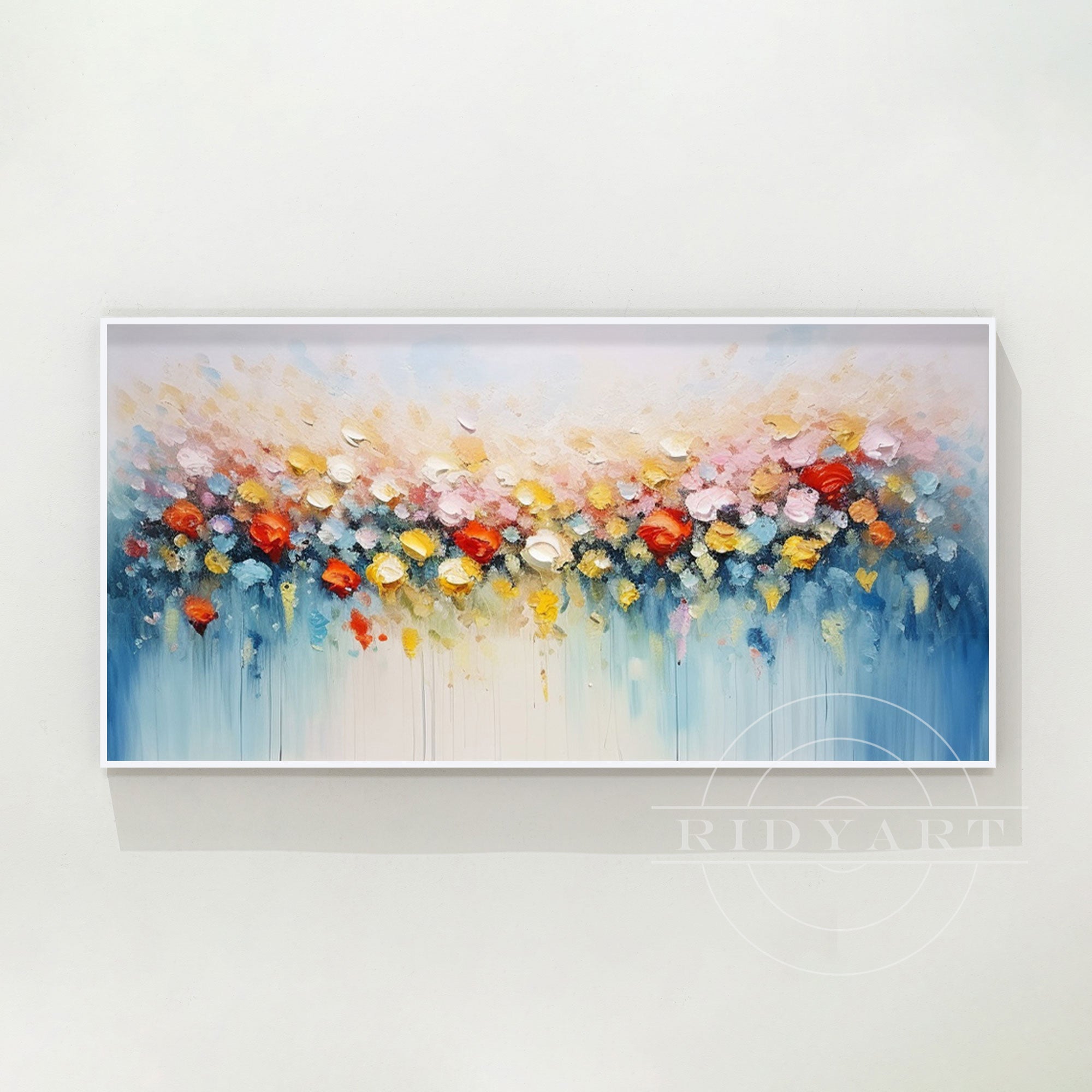 Colorful Abstract Flower Painting - 3D Large Wall Art Decor