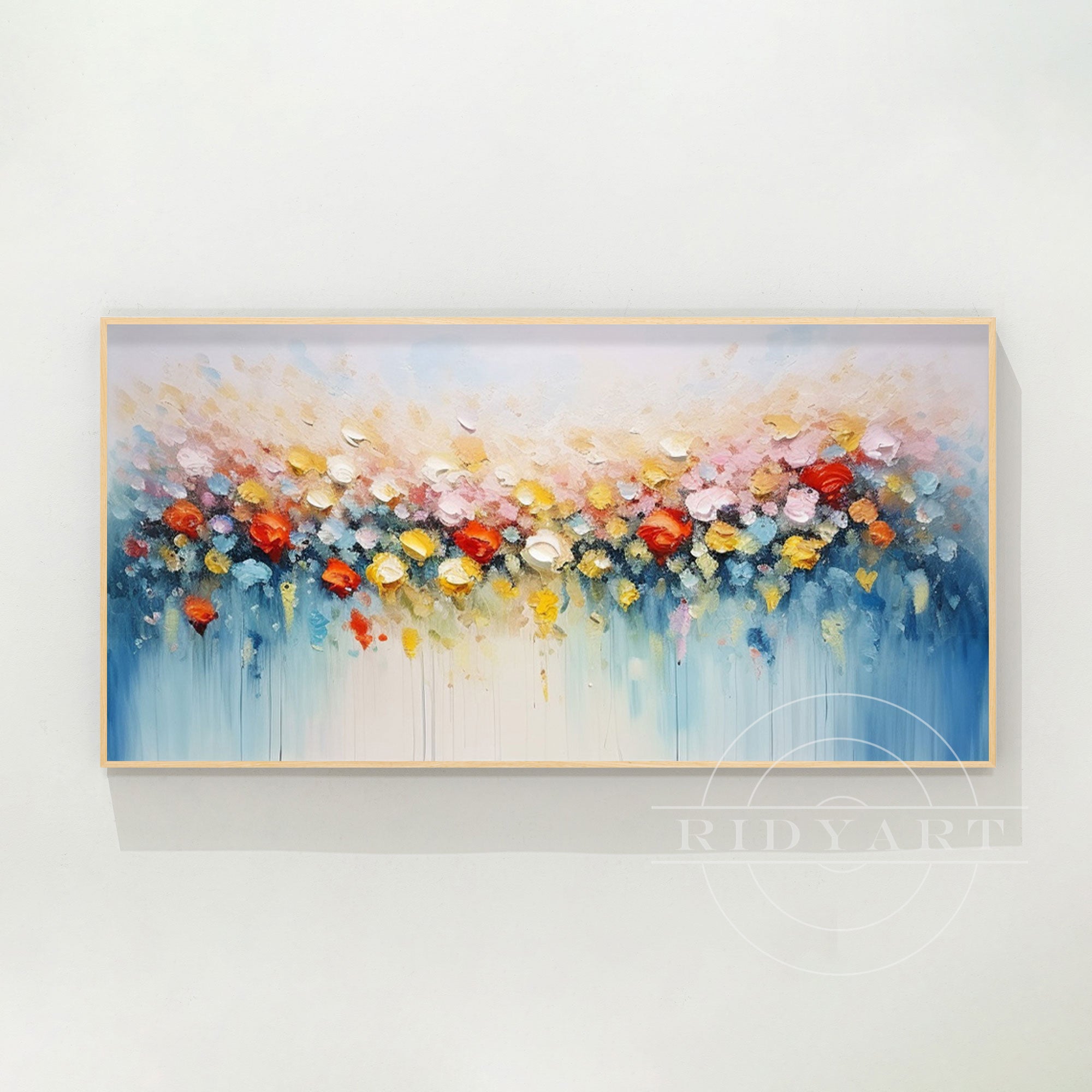 Colorful Abstract Flower Painting - 3D Large Wall Art Decor