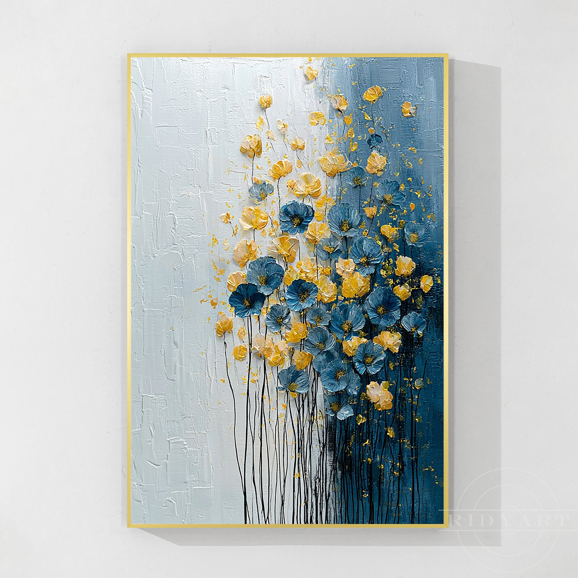 Nástěnná dekorace s květinami_7art041