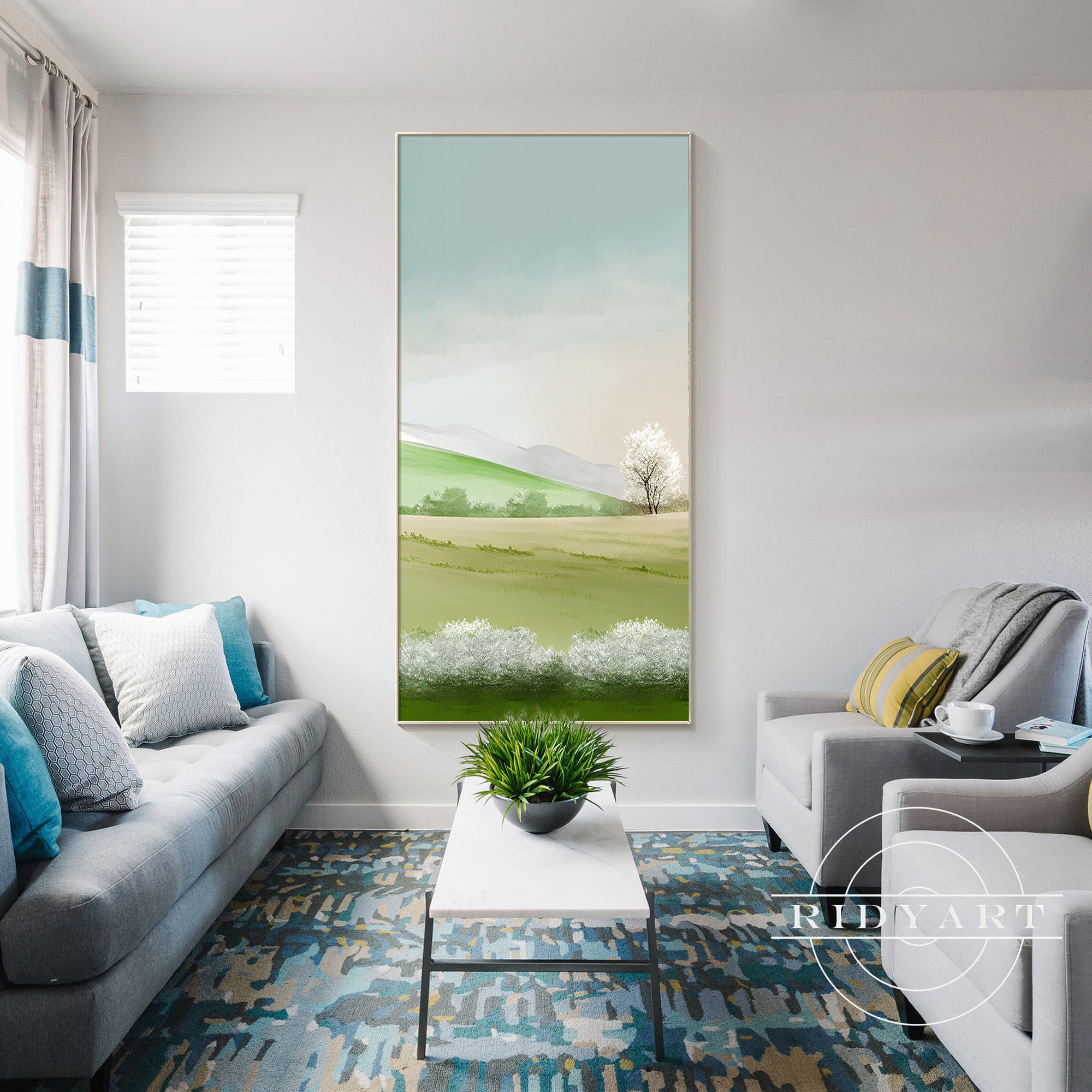 
Contemporary wall decor with nature scene