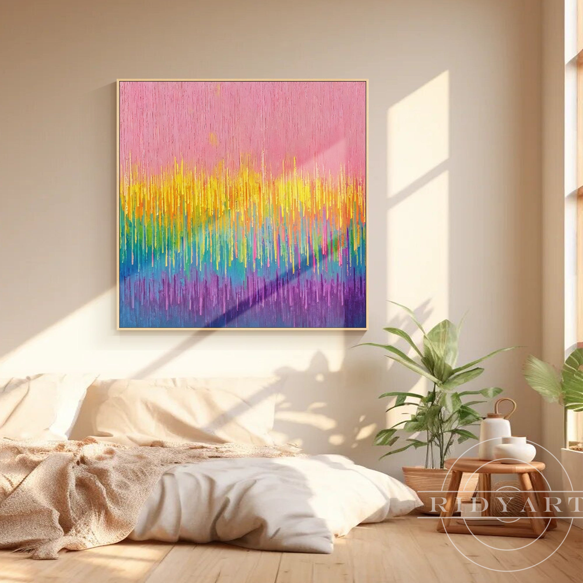 Pink abstrakte Wandkunst BA0954