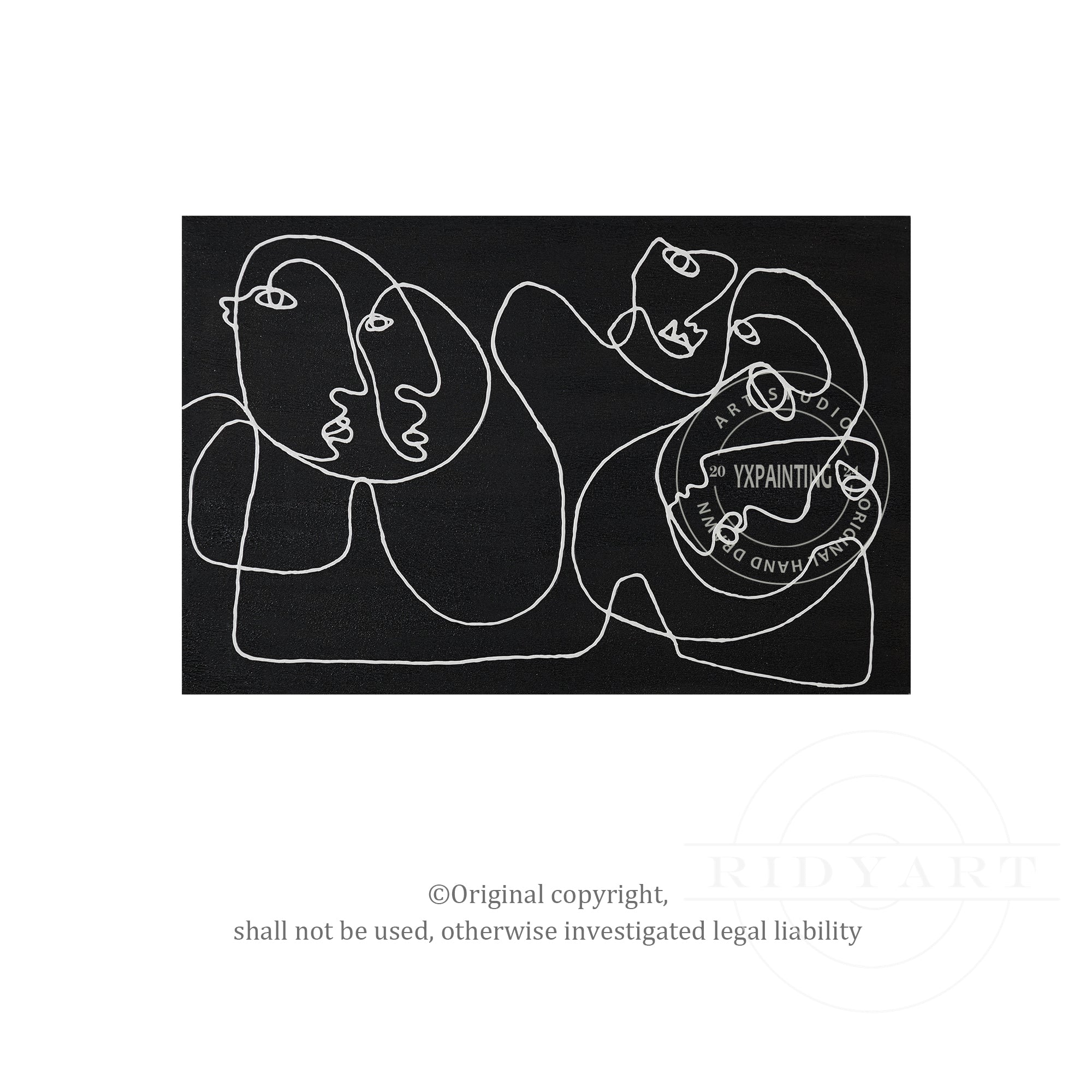 Picasso Line Art - Extra Large Minimalist Black Wall Decor