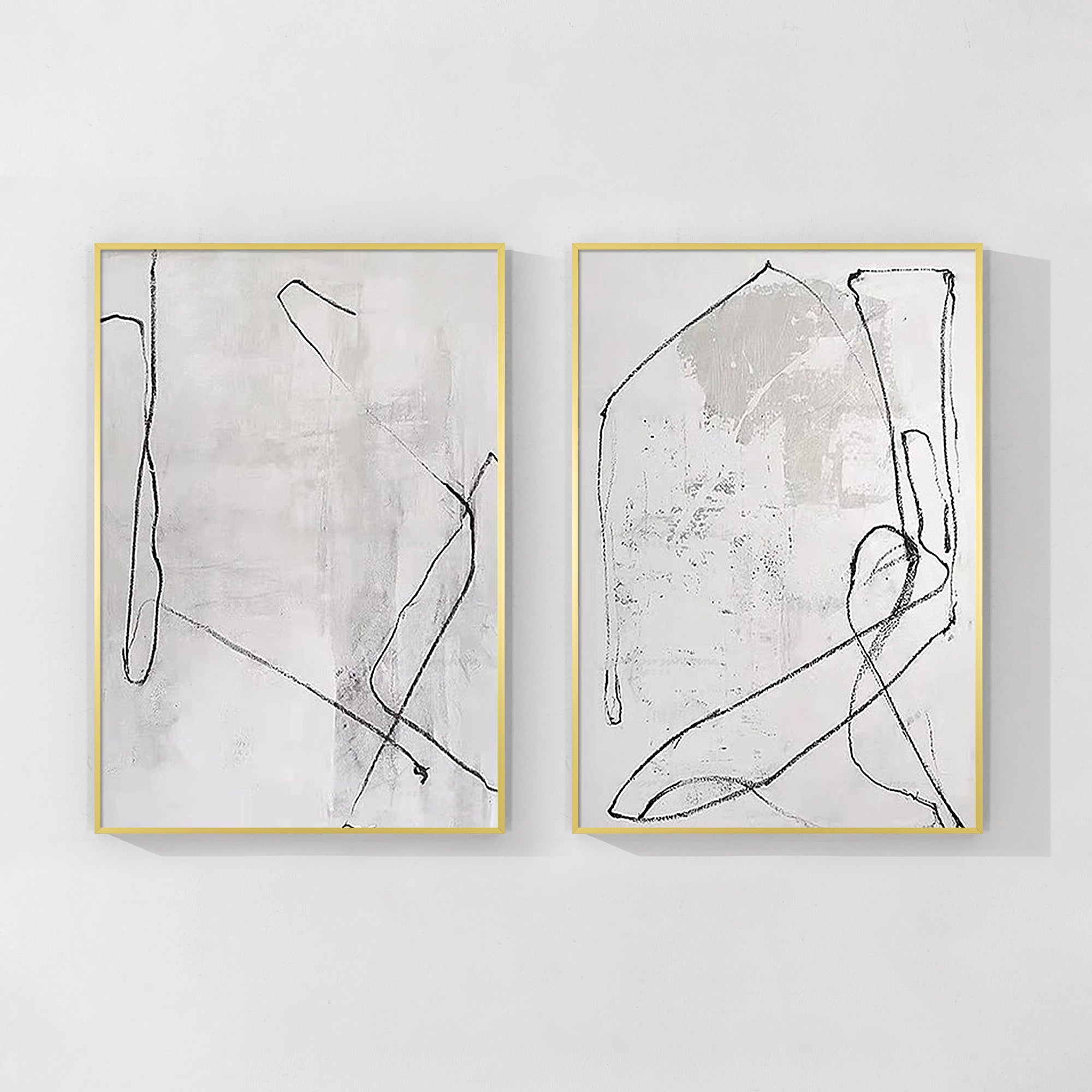 beige black wall art minimalist wabi sabi