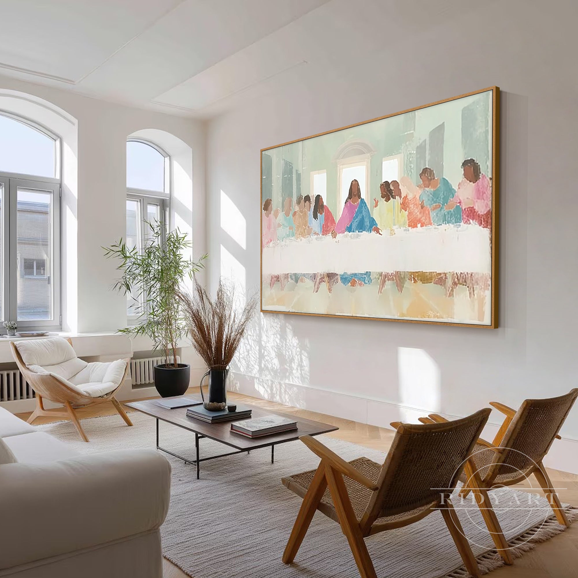 Bible-inspired colorful canvas for home decor