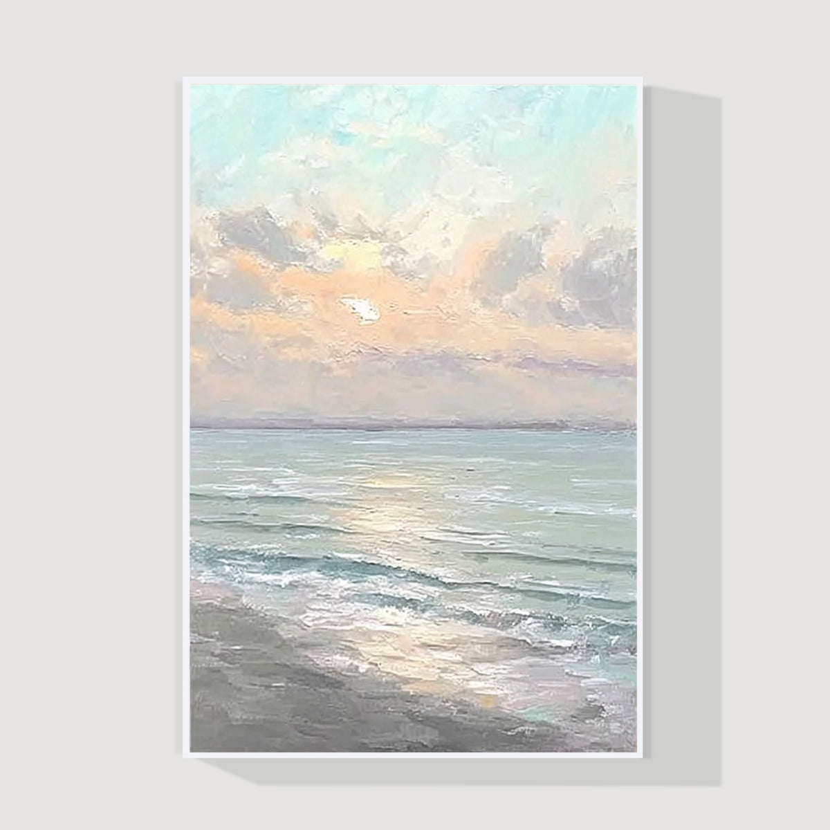 Salbeigrüne abstrakte Bergwandkunst Wabi Sabi Home Decor, image size:1200x1200