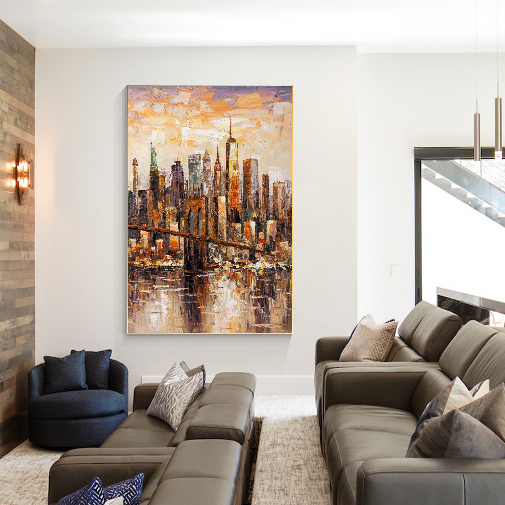 brooklyn ny,skyline painting