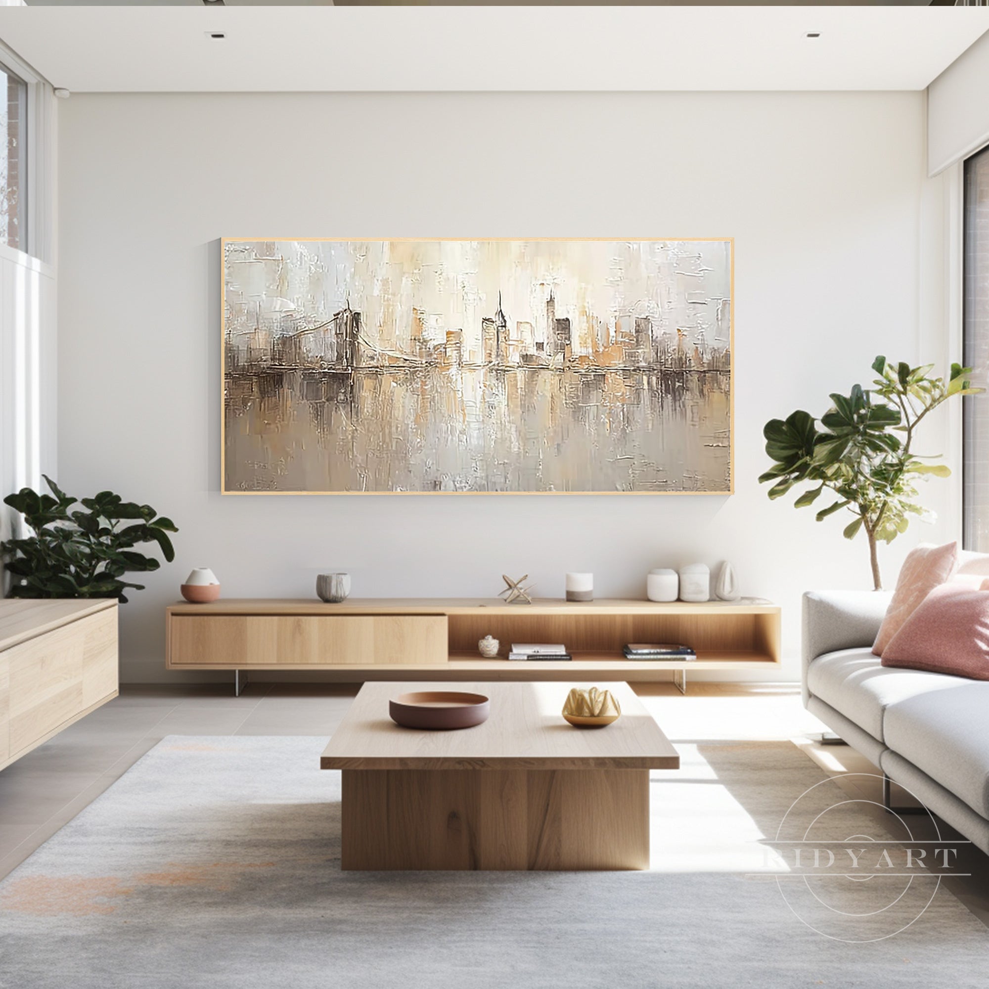 Large NYC skyline abstract canvas art