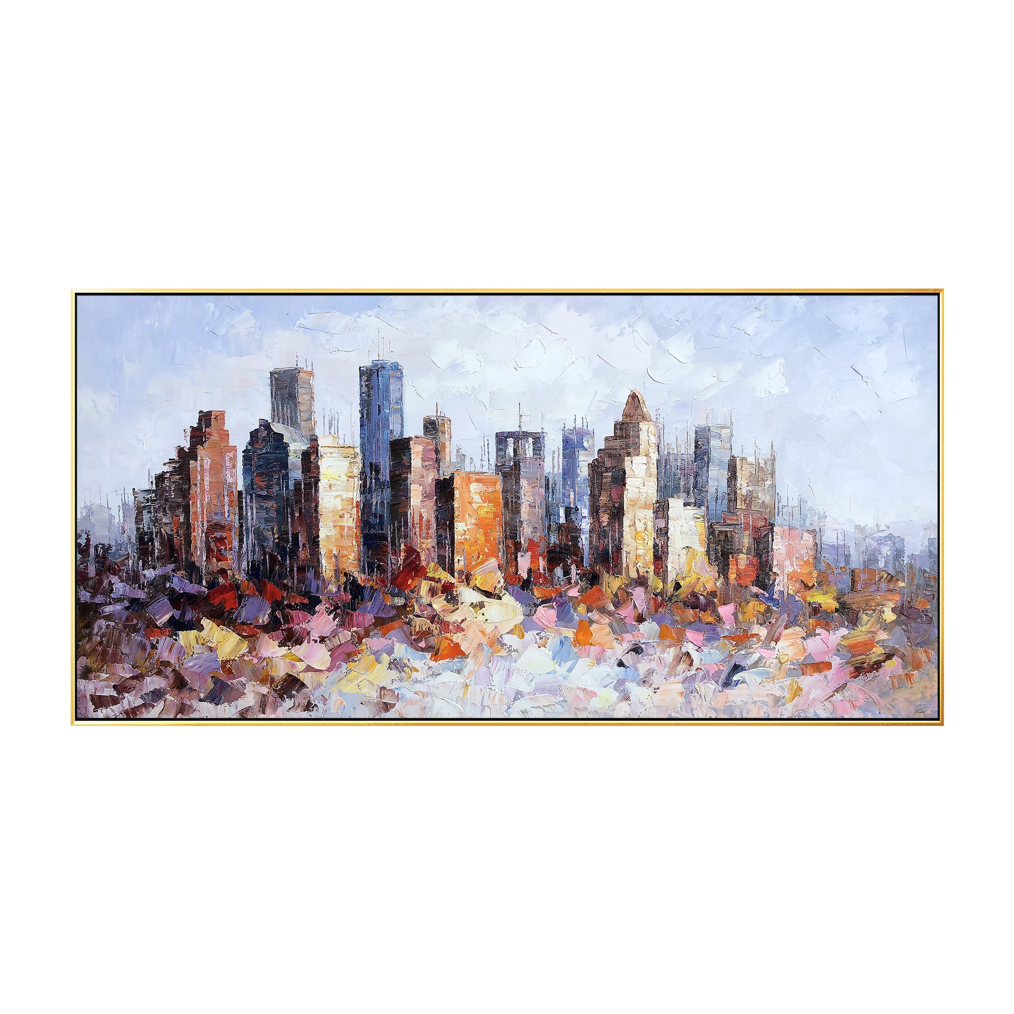 Houston Cityscape Skyline Oil paintings