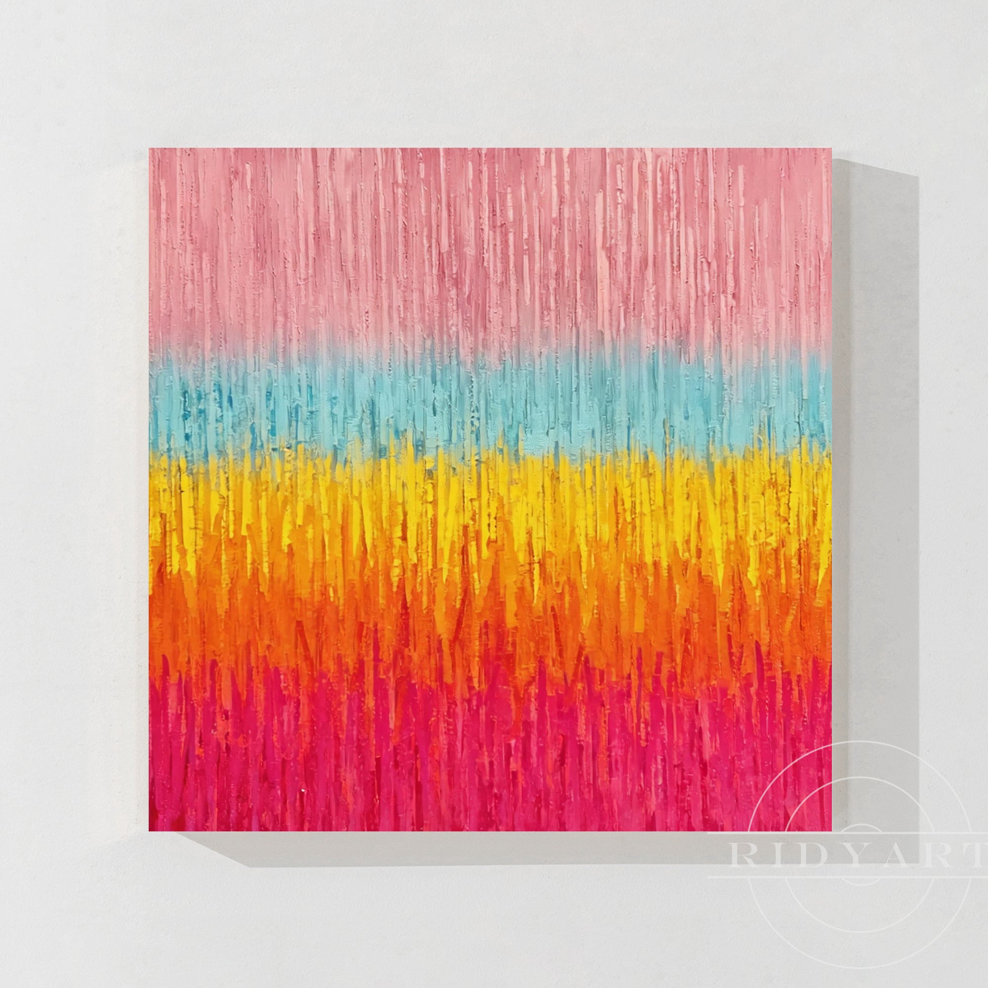 Pink abstrakt vægkunst BA0952