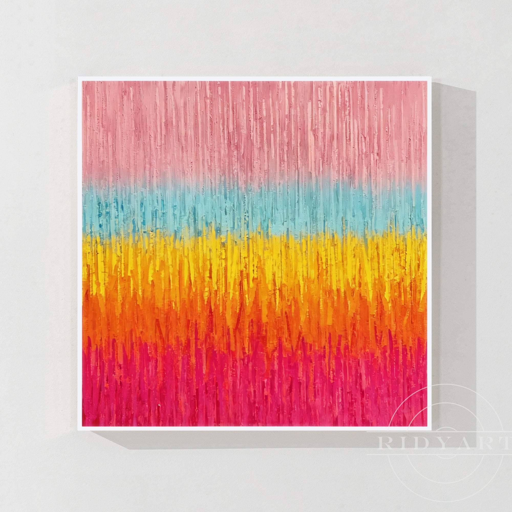 Pink abstrakt vægkunst BA0952