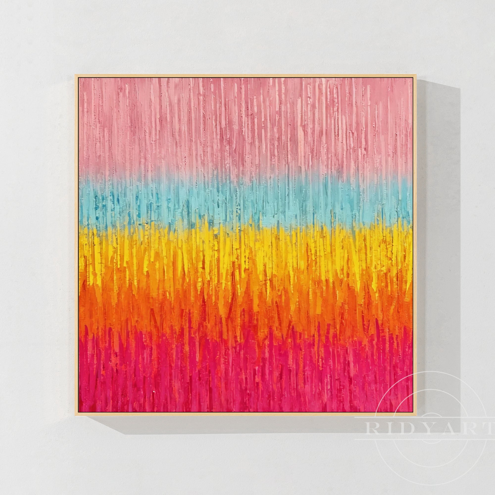 Pink abstrakt vægkunst BA0952