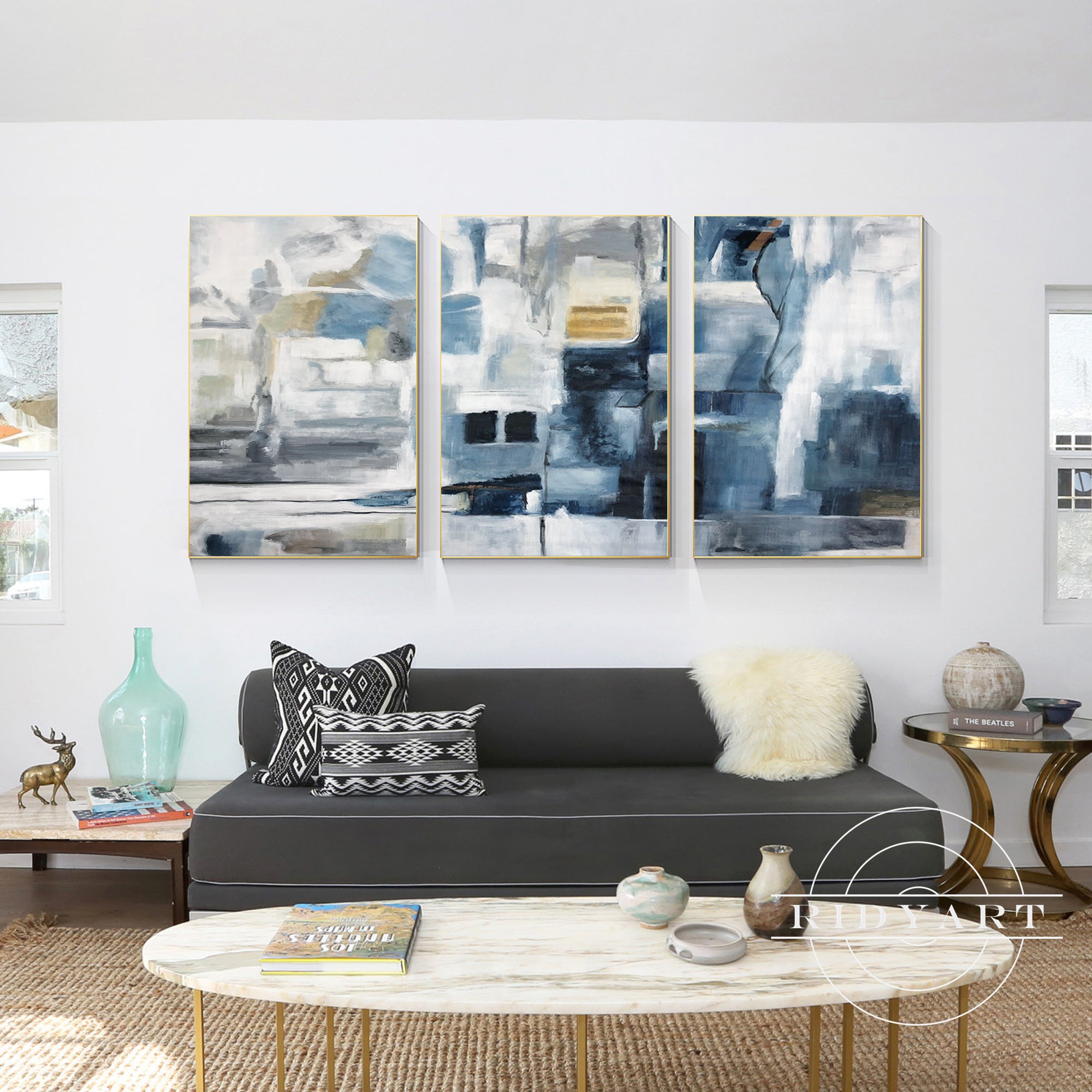 Large minimalist art prints for modern interiors
