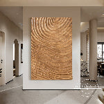 Contemporary sage green and black wooden wall hanging