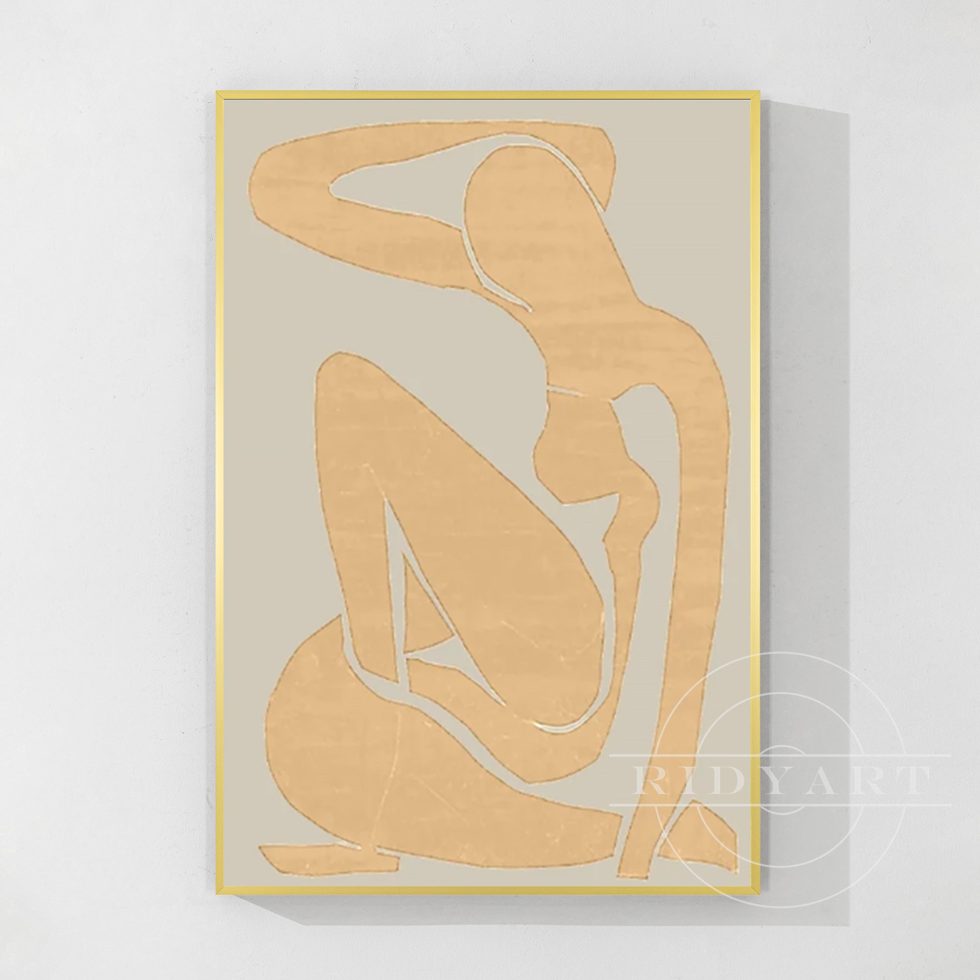 Minimalist Painting - Woman's Body, Matisse Style